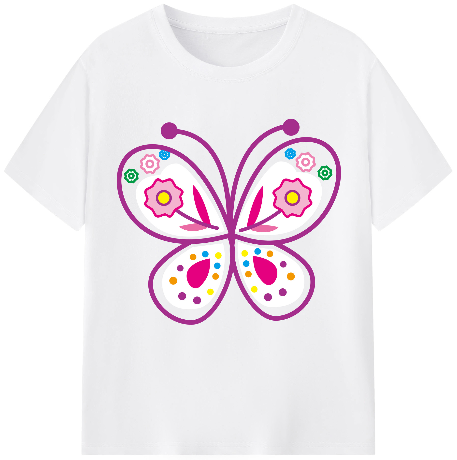 （画像用） Hello Kitty ハローキティ 綿100％半袖Tシャツ（フロントプリント）