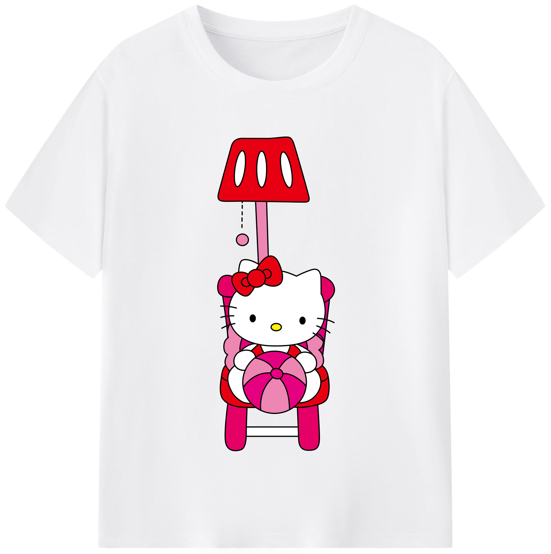 （画像用） Hello Kitty ハローキティ 綿100％半袖Tシャツ（フロントプリント）