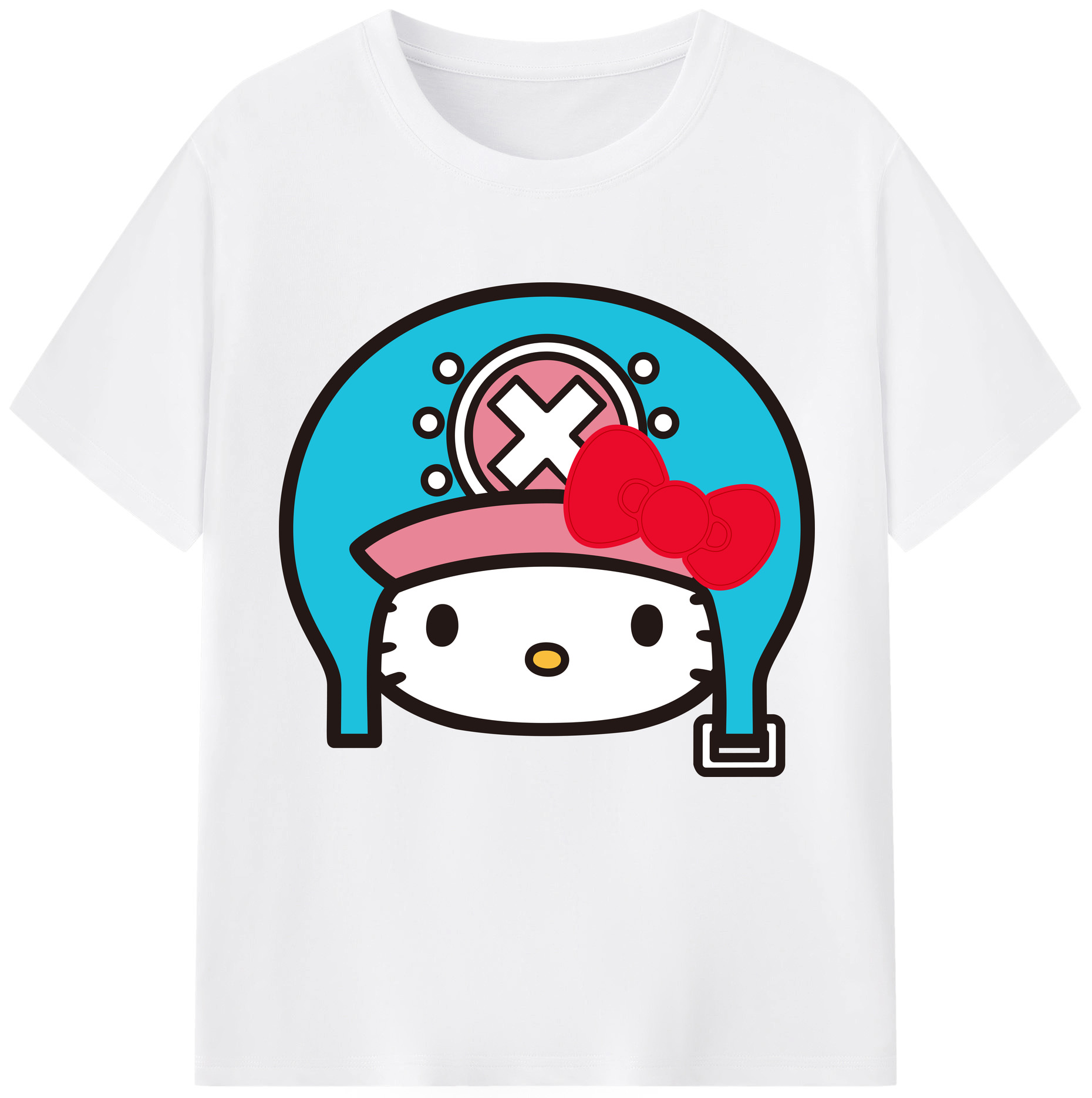 （画像用） Hello Kitty ハローキティ 綿100％半袖Tシャツ（フロントプリント）