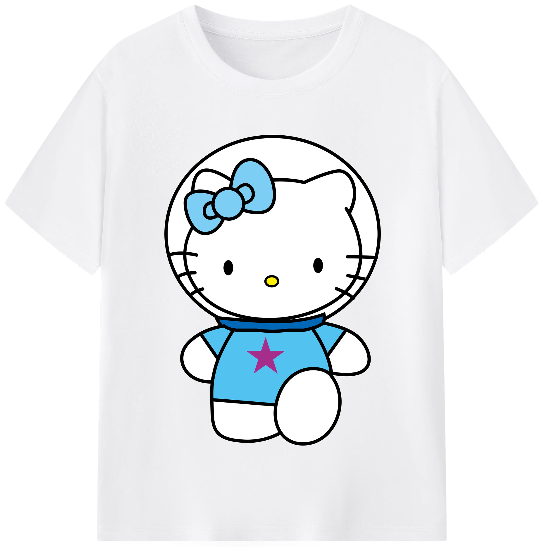 （画像用） Hello Kitty ハローキティ 綿100％半袖Tシャツ（フロントプリント）