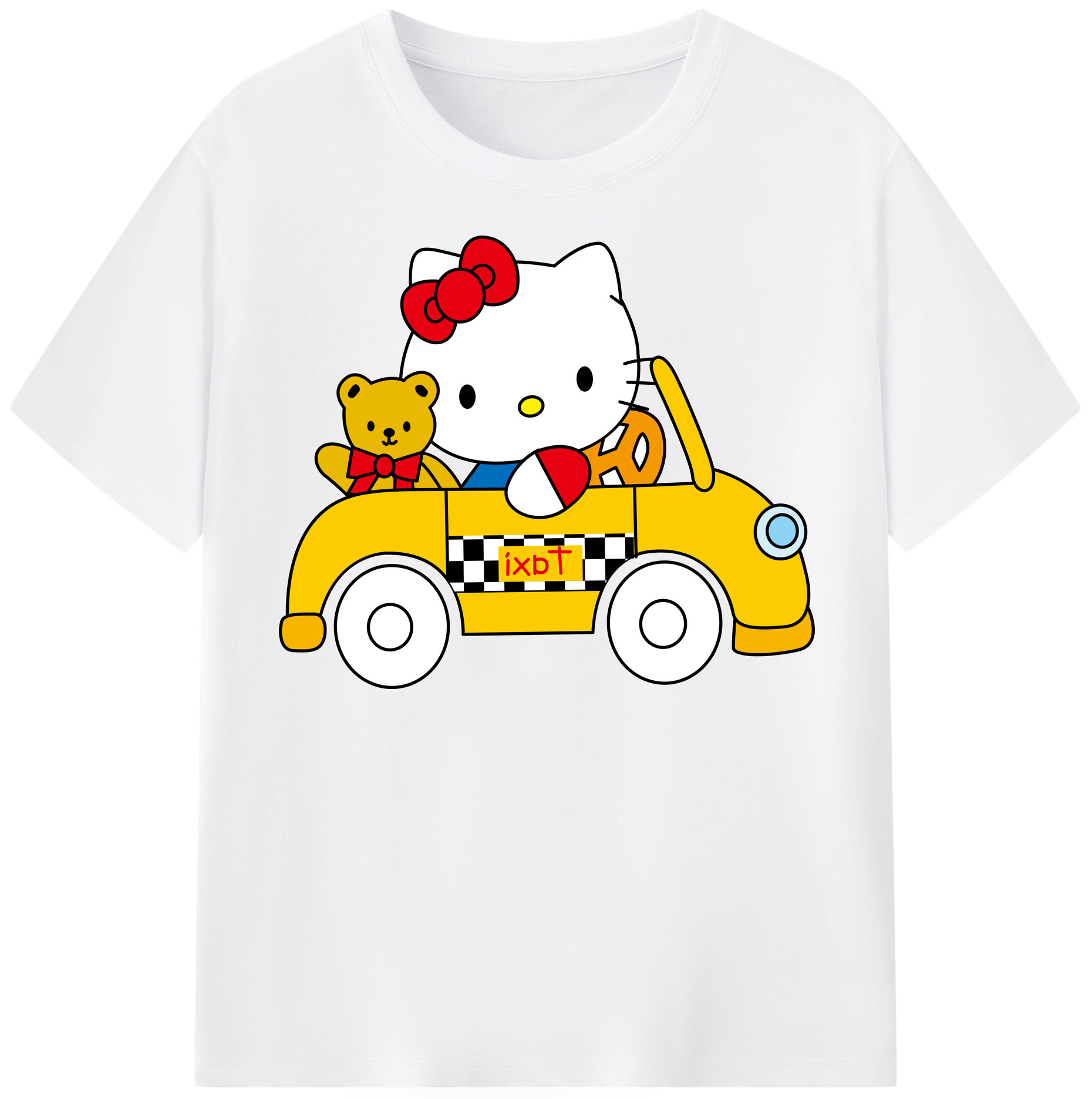 （画像用） Hello Kitty ハローキティ 綿100％半袖Tシャツ（フロントプリント）