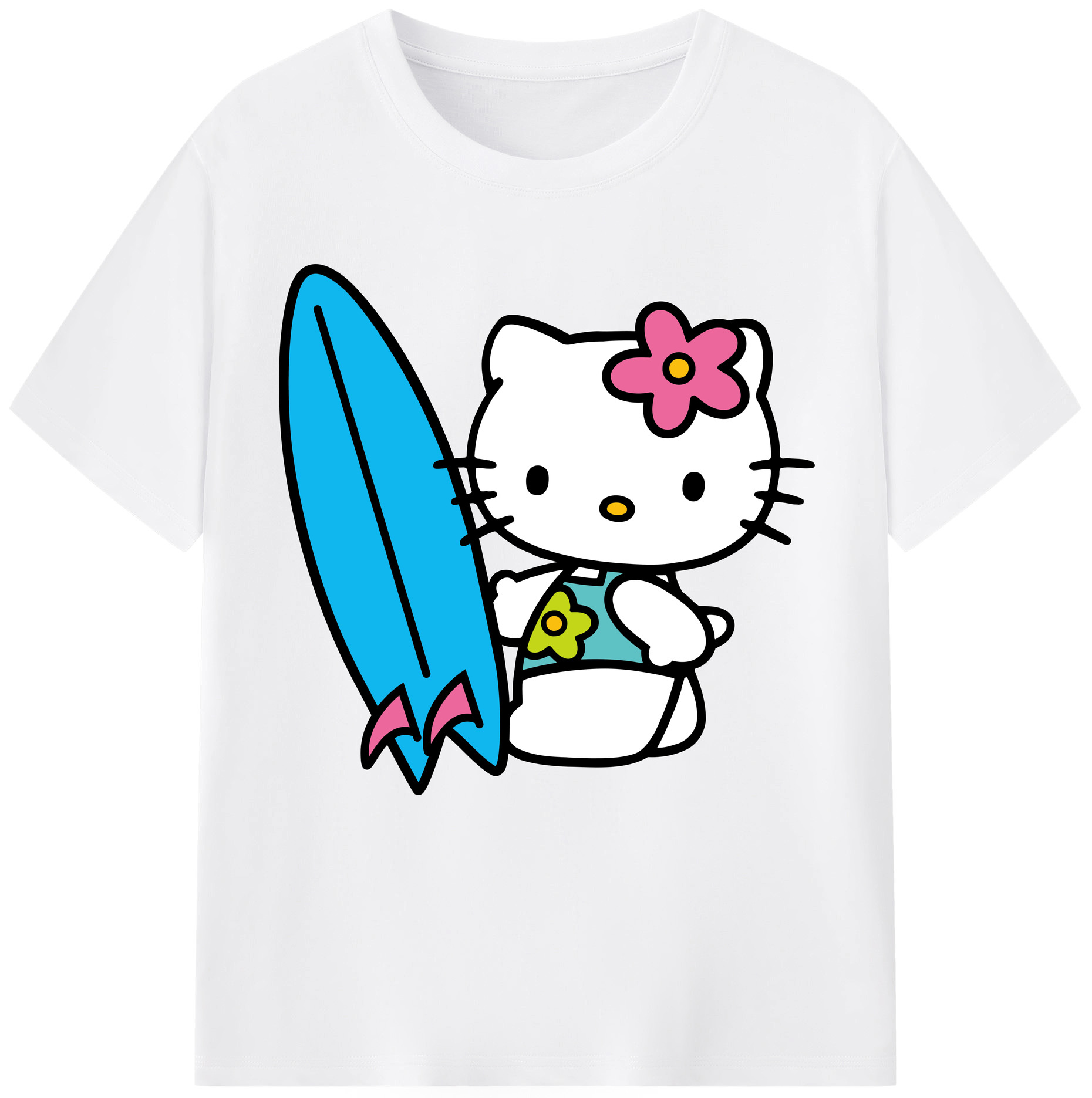 （画像用） Hello Kitty ハローキティ 綿100％半袖Tシャツ（フロントプリント）