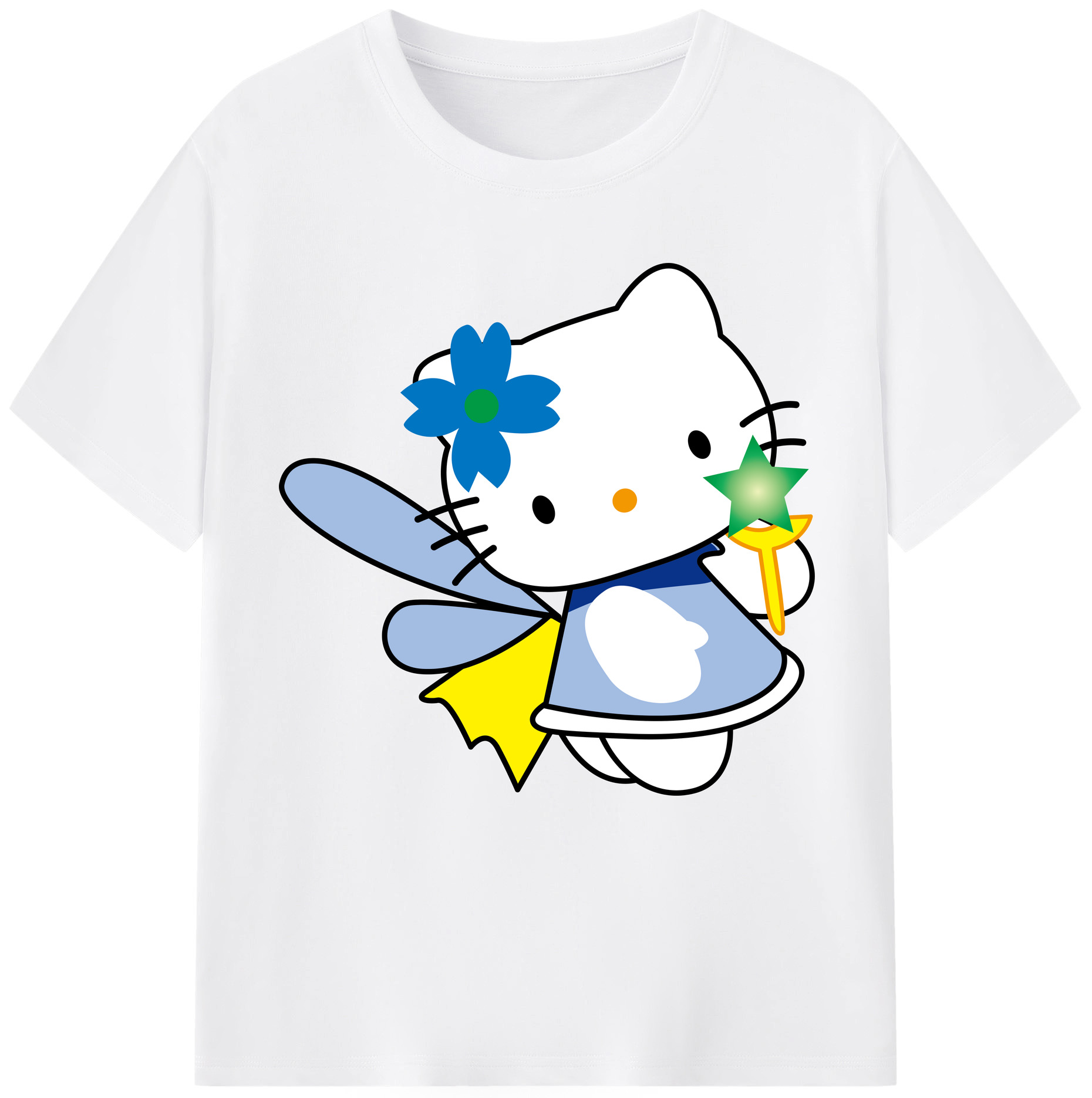 （画像用） Hello Kitty ハローキティ 綿100％半袖Tシャツ（フロントプリント）
