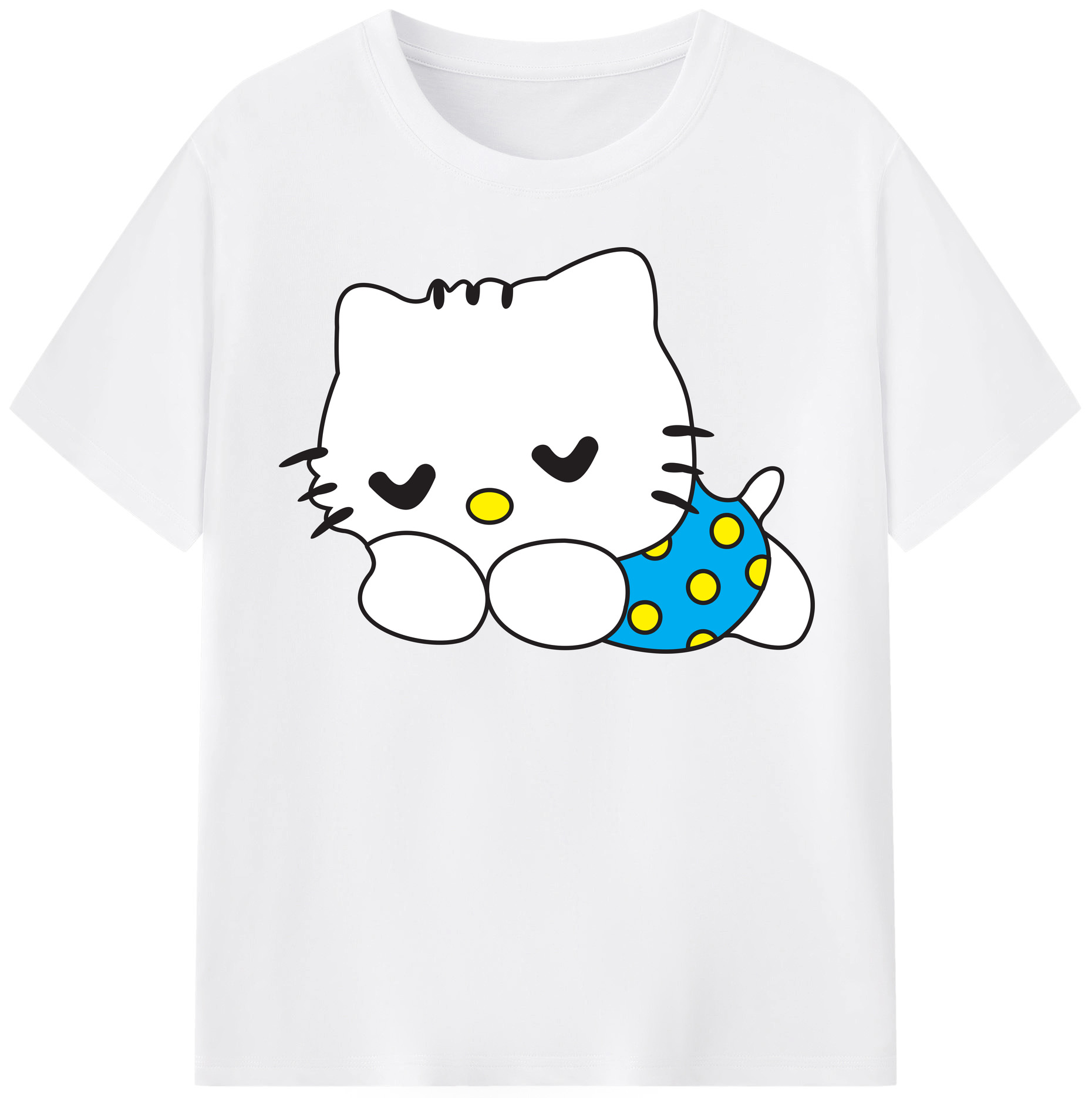 （画像用） Hello Kitty ハローキティ 綿100％半袖Tシャツ（フロントプリント）