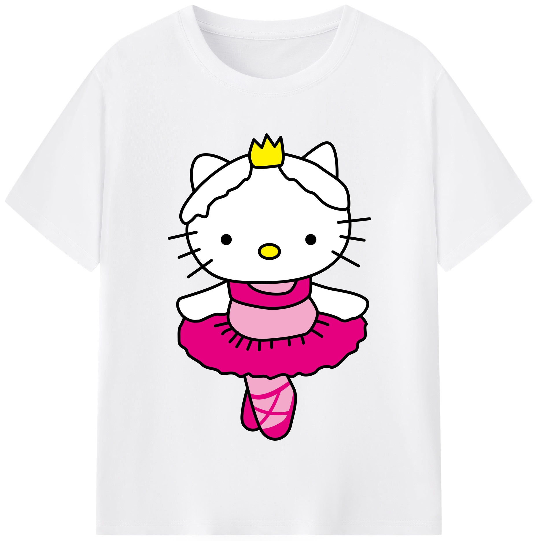（画像用） Hello Kitty ハローキティ 綿100％半袖Tシャツ（フロントプリント）