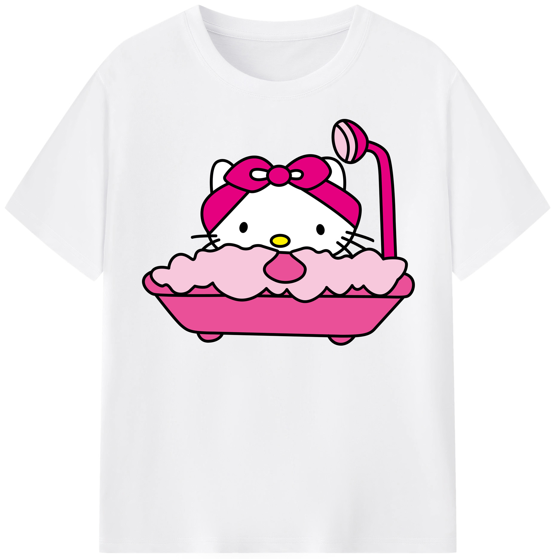 （画像用） Hello Kitty ハローキティ 綿100％半袖Tシャツ（フロントプリント）