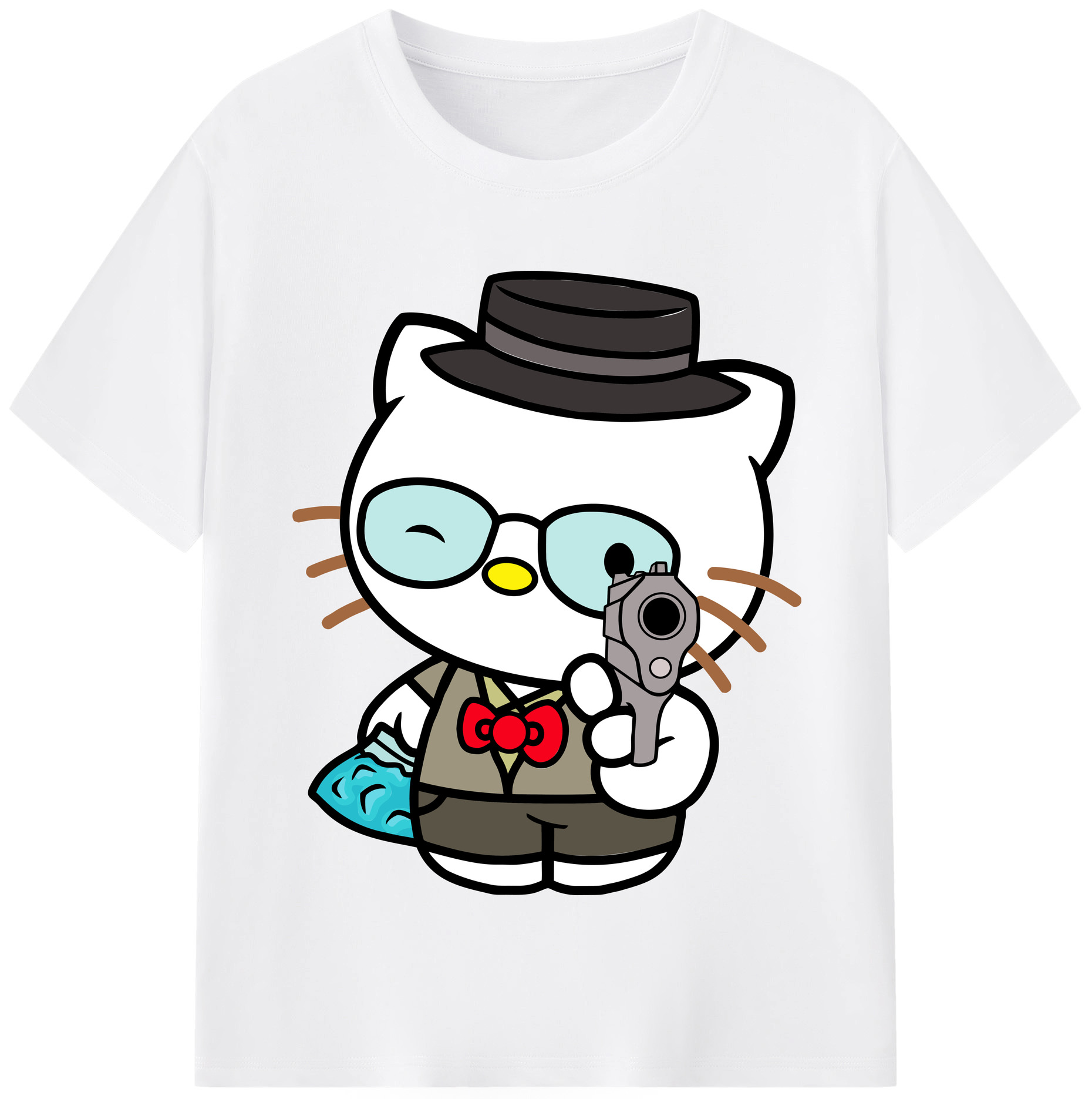 （画像用） Hello Kitty ハローキティ 綿100％半袖Tシャツ（フロントプリント）