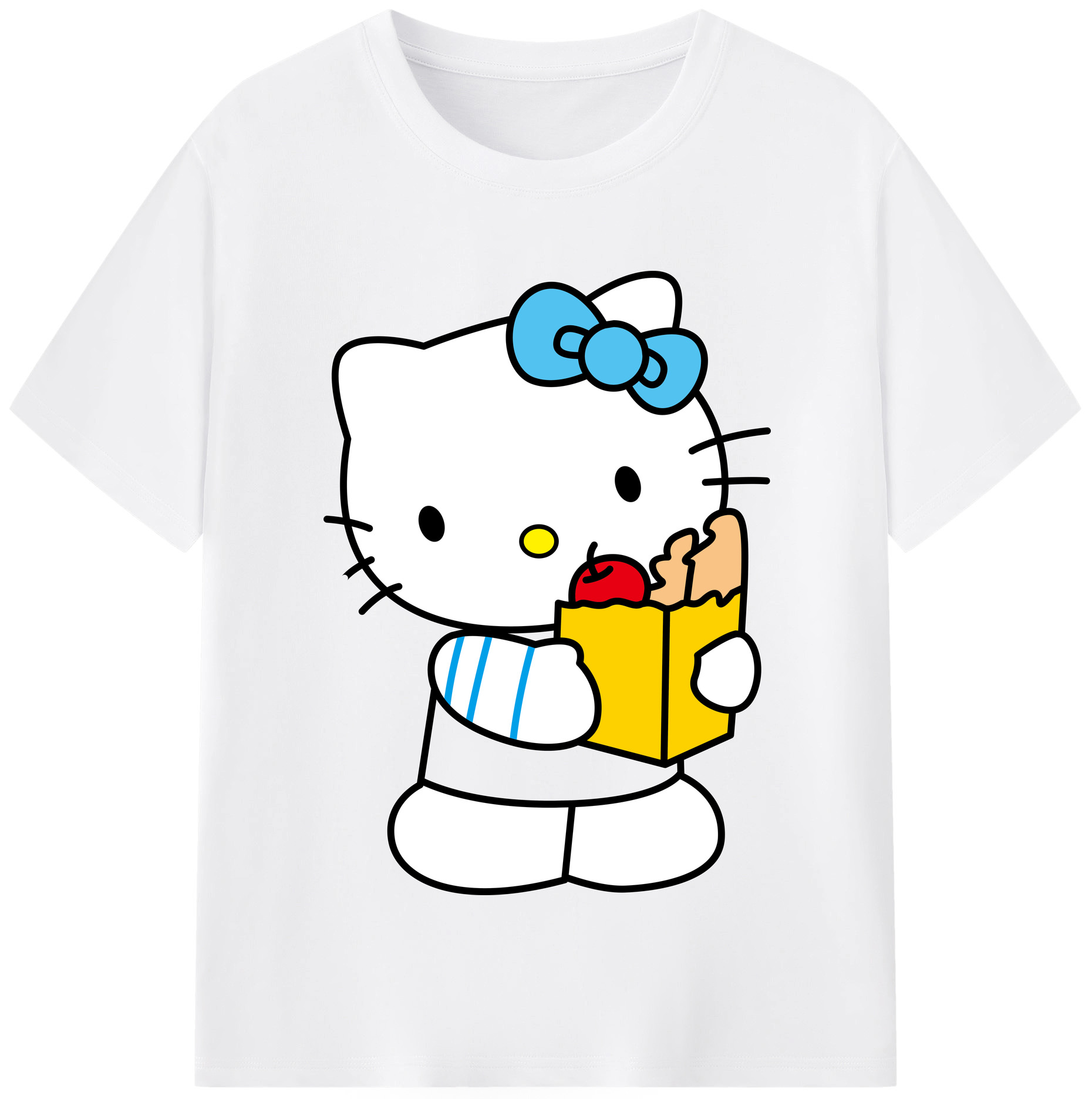（画像用） Hello Kitty ハローキティ 綿100％半袖Tシャツ（フロントプリント）