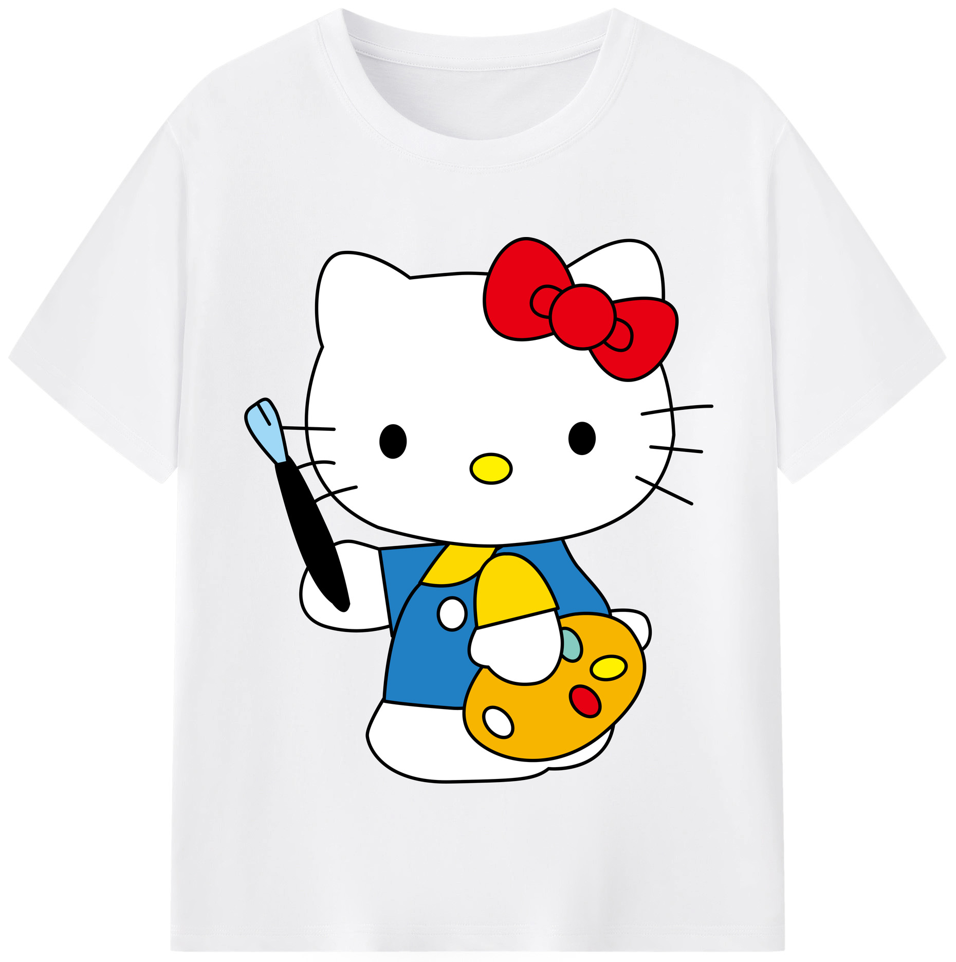 （画像用） Hello Kitty ハローキティ 綿100％半袖Tシャツ（フロントプリント）
