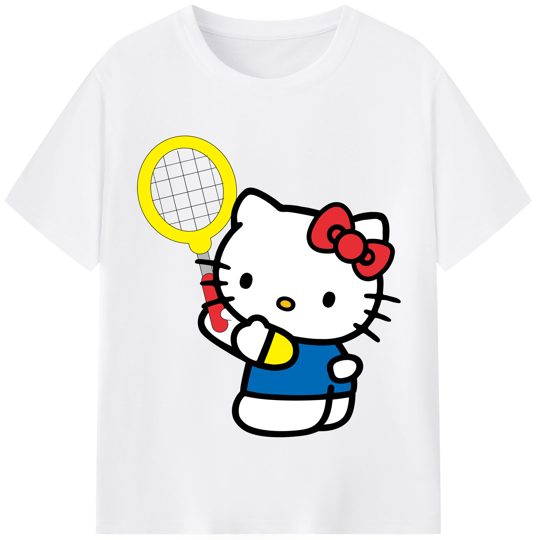 （画像用） Hello Kitty ハローキティ 綿100％半袖Tシャツ（フロントプリント）