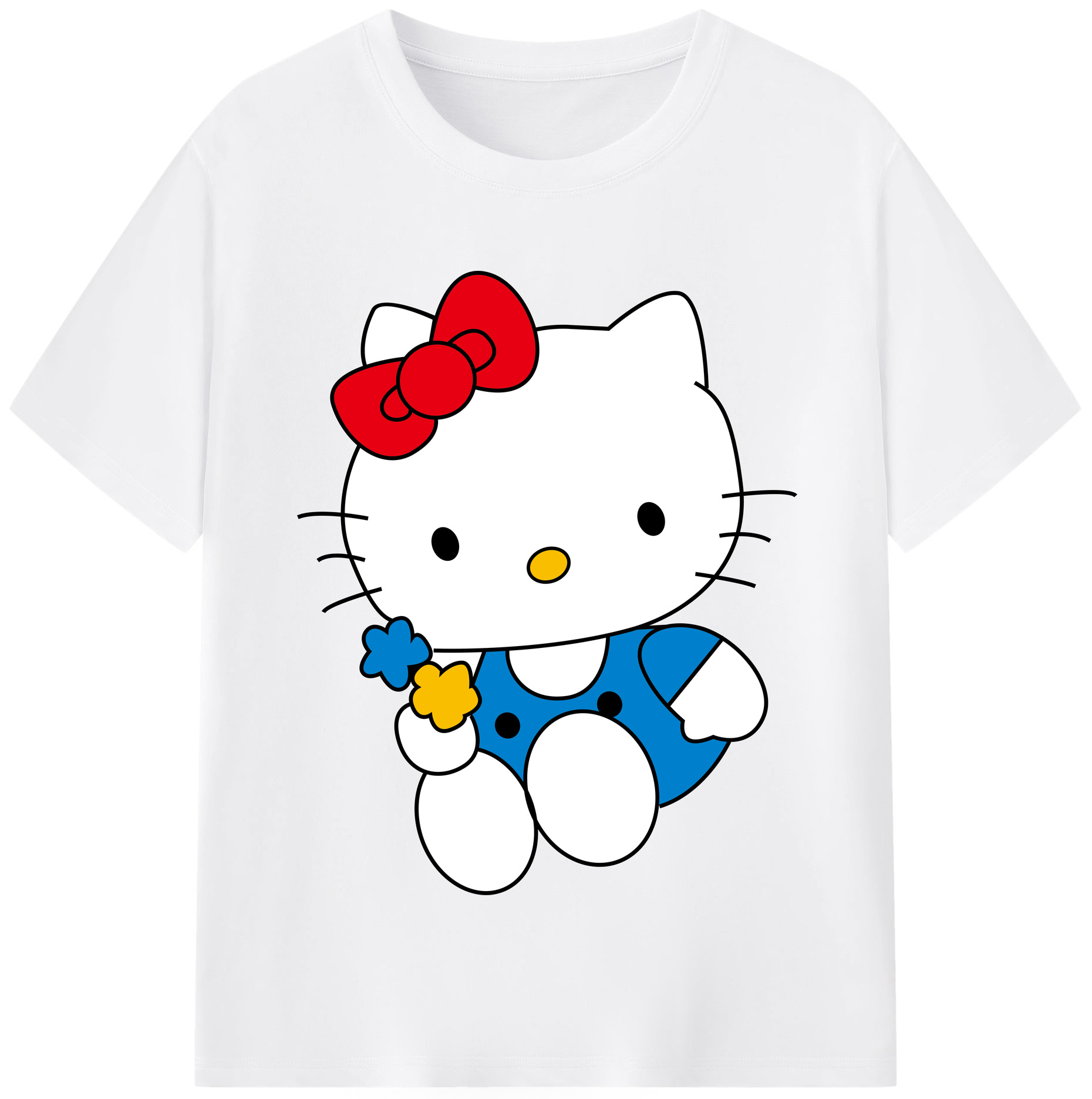 （画像用） Hello Kitty ハローキティ 綿100％半袖Tシャツ（フロントプリント）