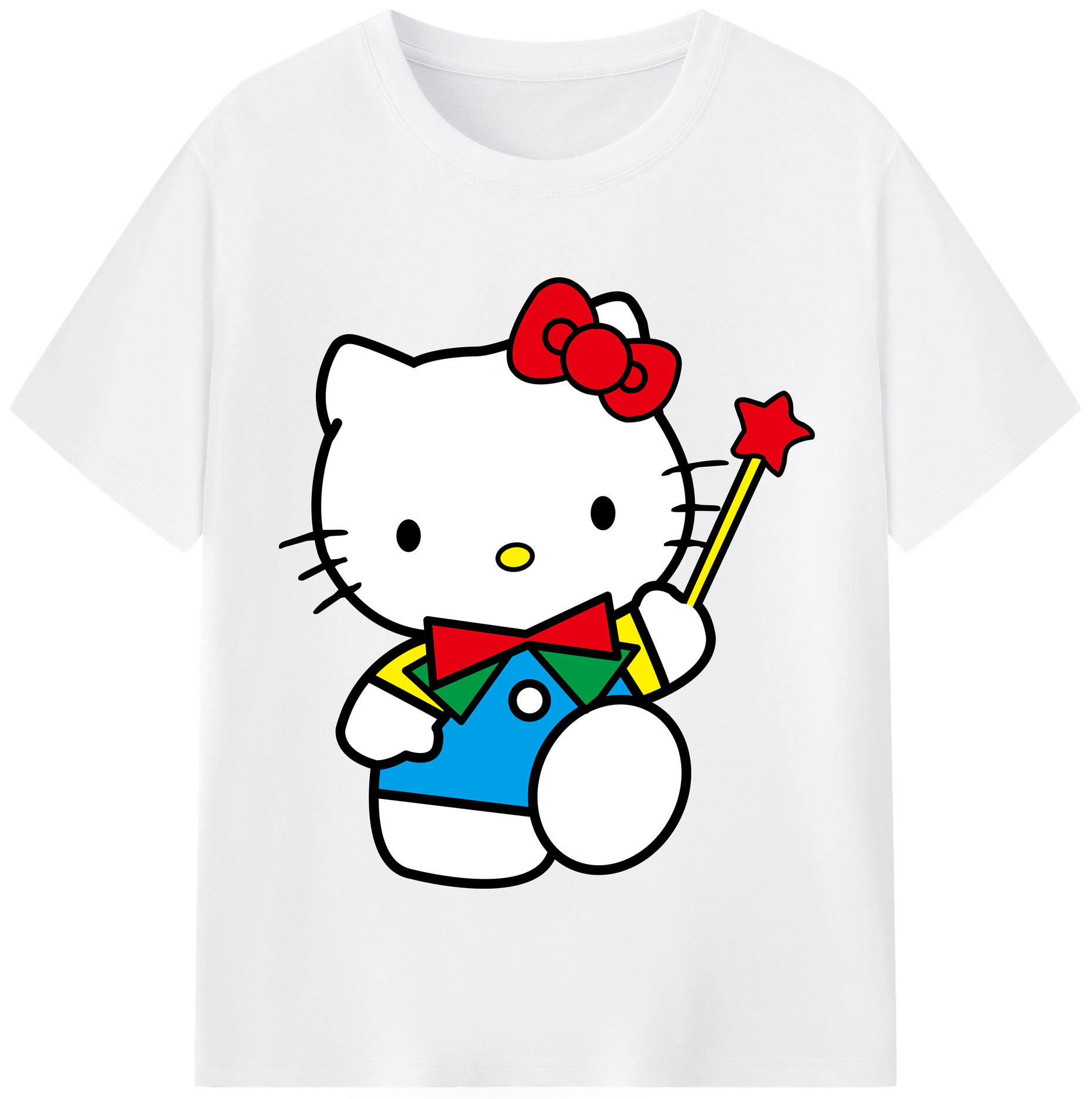 （画像用） Hello Kitty ハローキティ 綿100％半袖Tシャツ（フロントプリント）