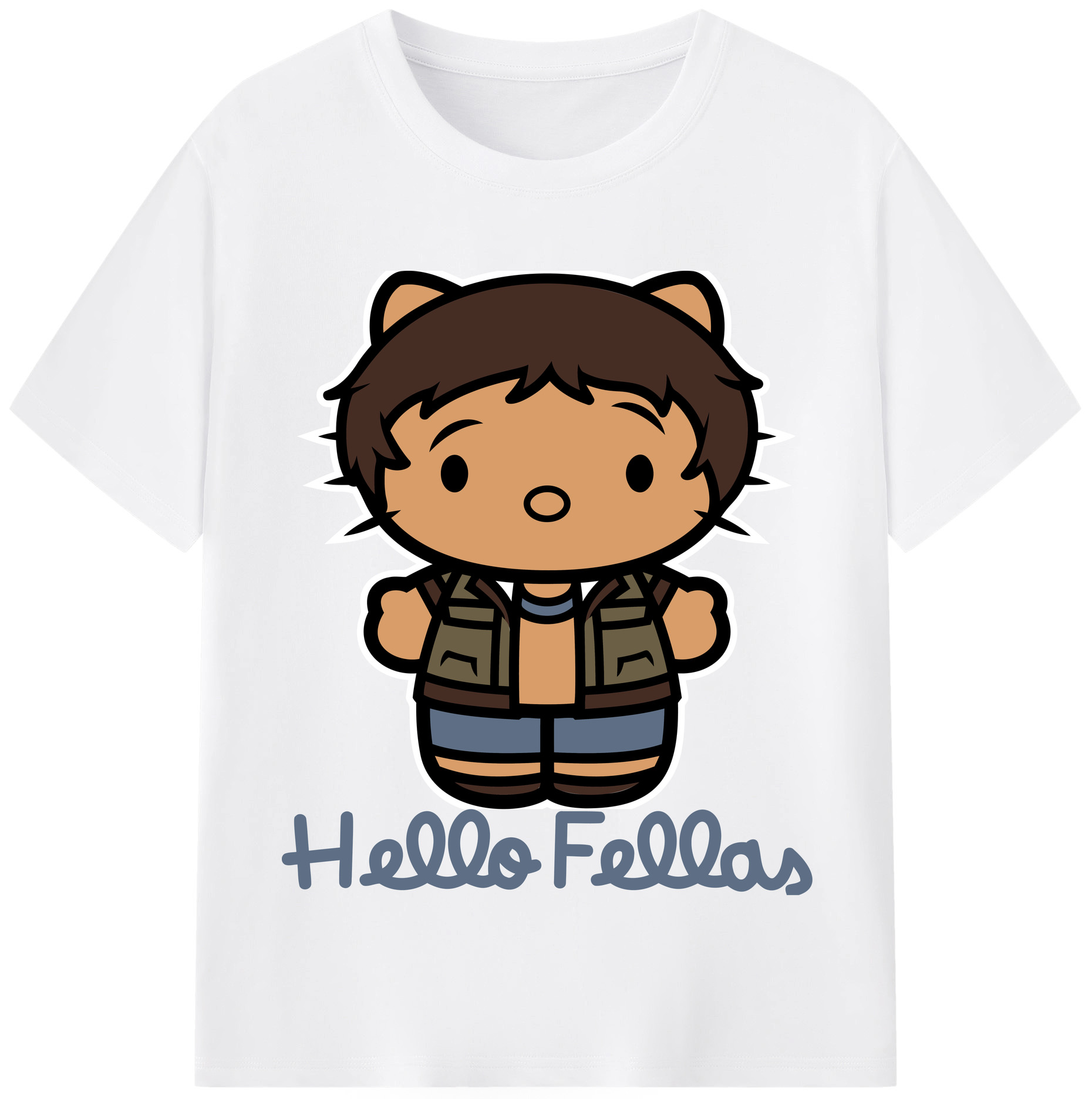 （画像用） Hello Kitty ハローキティ 綿100％半袖Tシャツ（フロントプリント）