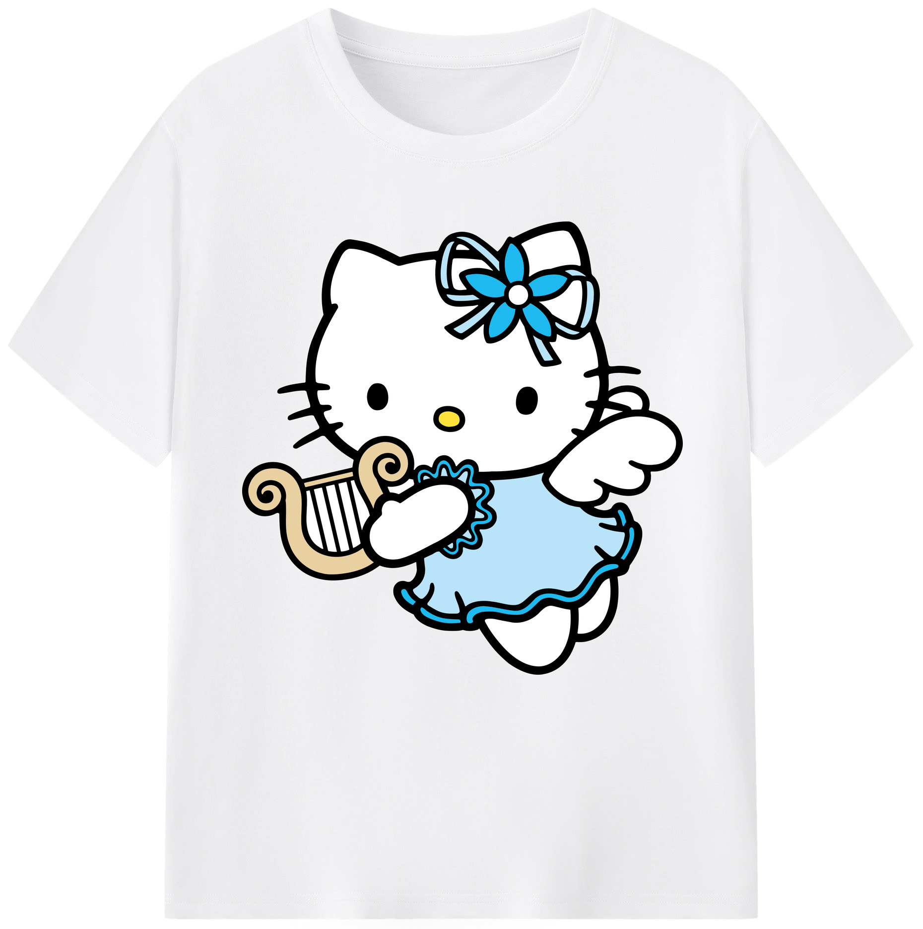 （画像用） Hello Kitty ハローキティ 綿100％半袖Tシャツ（フロントプリント）