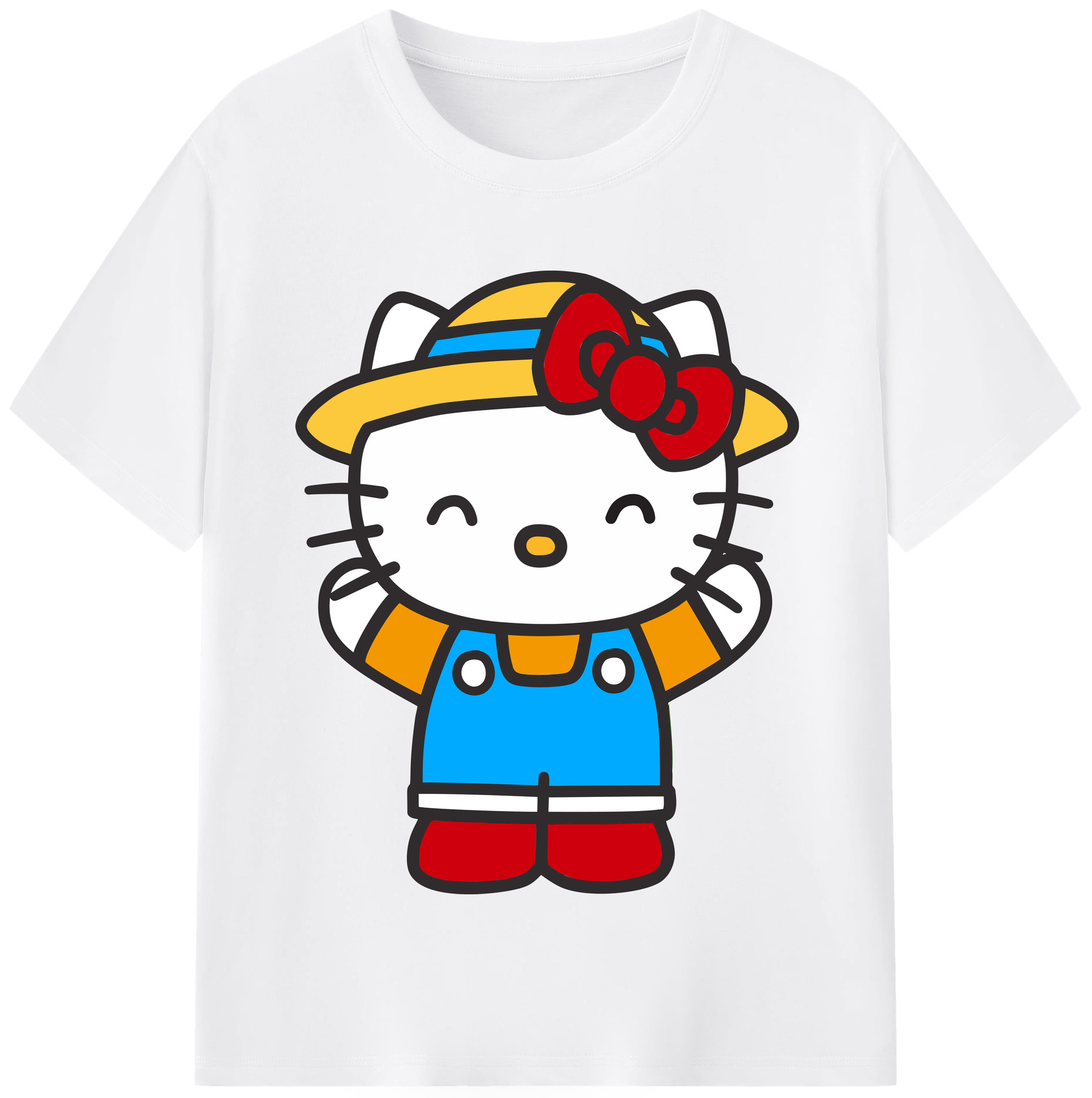 （画像用） Hello Kitty ハローキティ 綿100％半袖Tシャツ（フロントプリント）