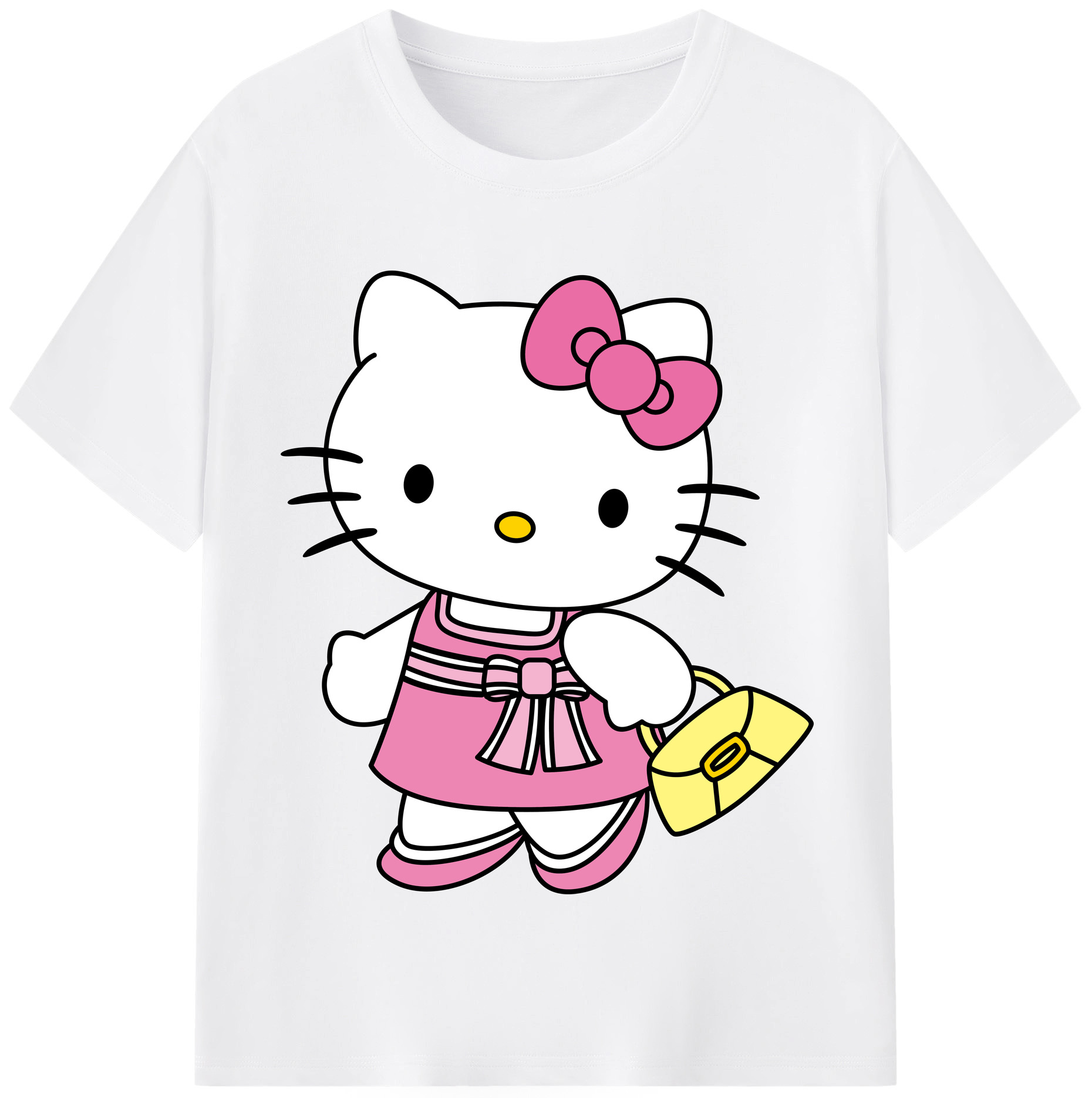 （画像用） Hello Kitty ハローキティ 綿100％半袖Tシャツ（フロントプリント）