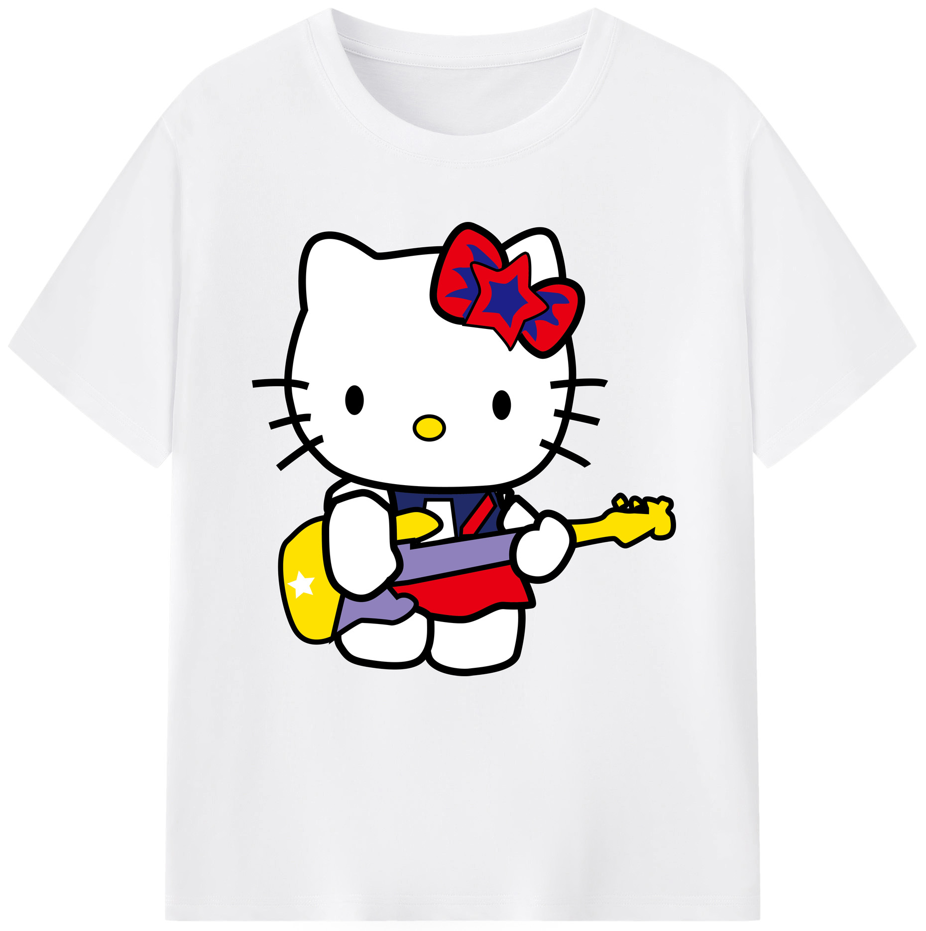 （画像用） Hello Kitty ハローキティ 綿100％半袖Tシャツ（フロントプリント）