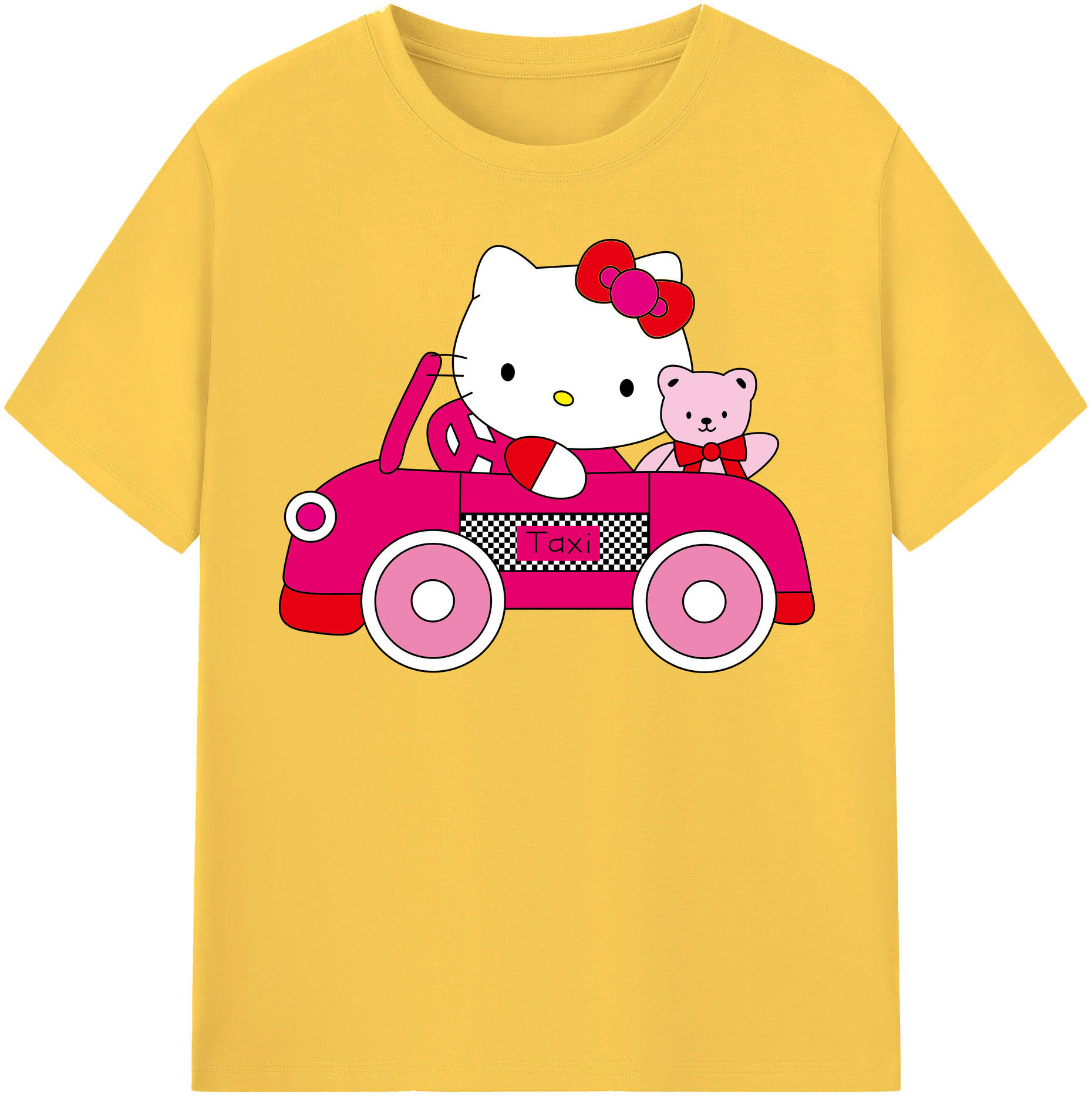 （画像用） Hello Kitty ハローキティ 綿100％半袖Tシャツ（フロントプリント）