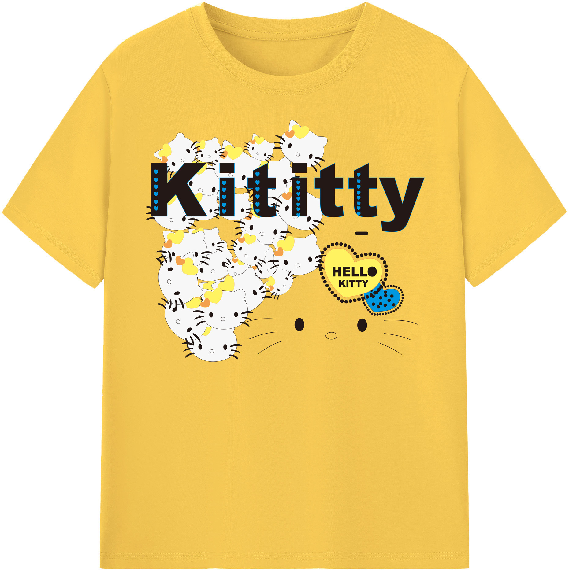 （画像用） Hello Kitty ハローキティ 綿100％半袖Tシャツ（フロントプリント）