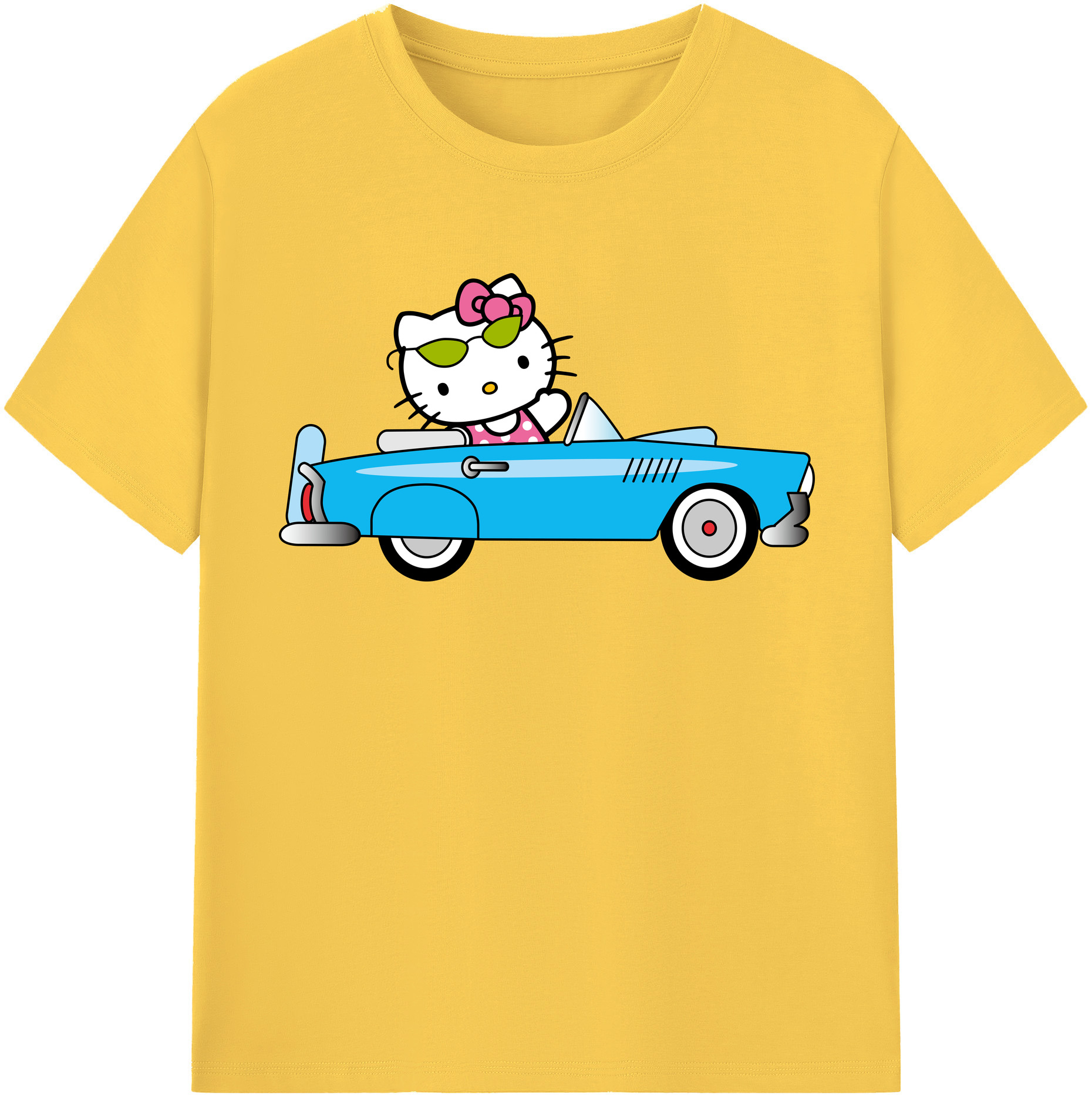 （画像用） Hello Kitty ハローキティ 綿100％半袖Tシャツ（フロントプリント）