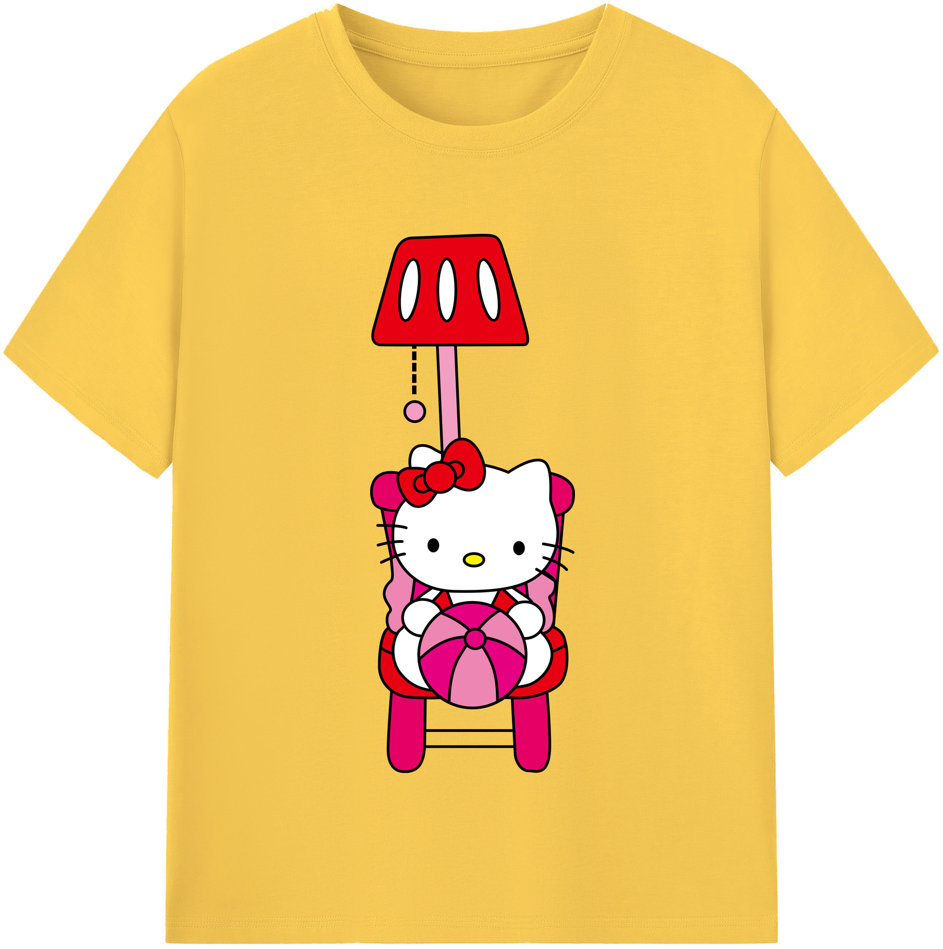 （画像用） Hello Kitty ハローキティ 綿100％半袖Tシャツ（フロントプリント）