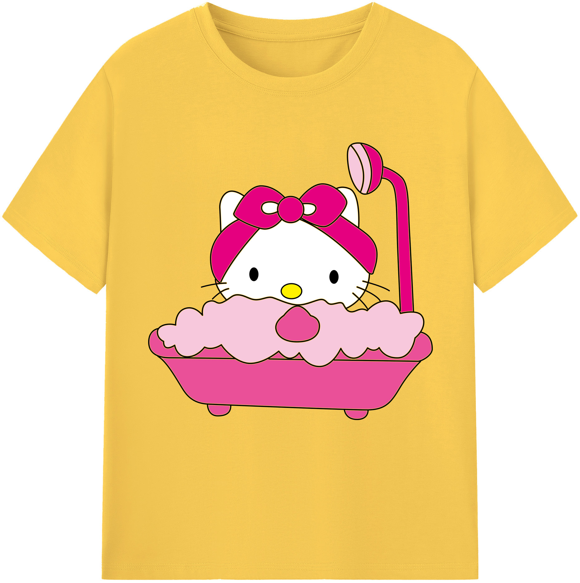 （画像用） Hello Kitty ハローキティ 綿100％半袖Tシャツ（フロントプリント）