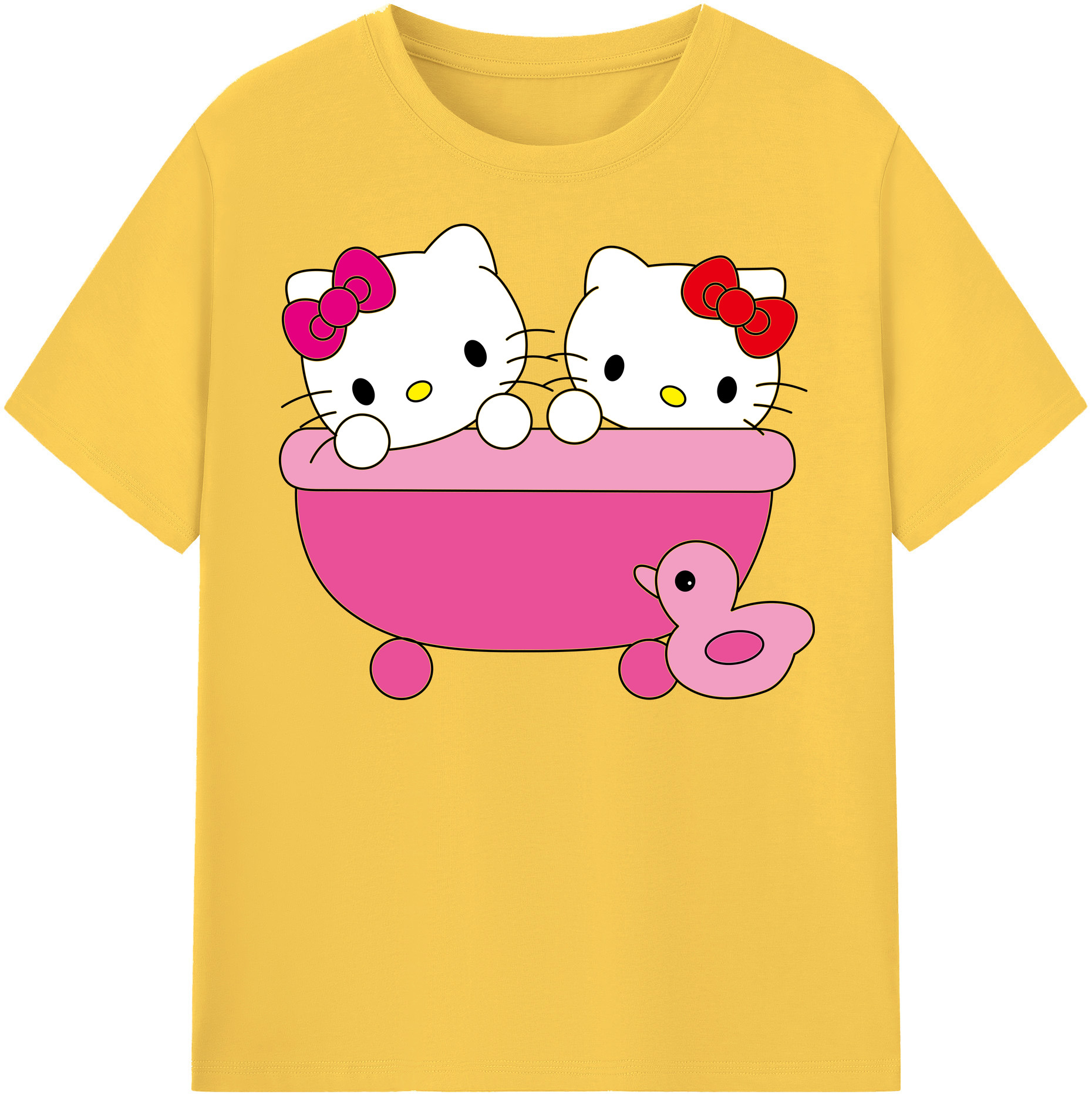 （画像用） Hello Kitty ハローキティ 綿100％半袖Tシャツ（フロントプリント）