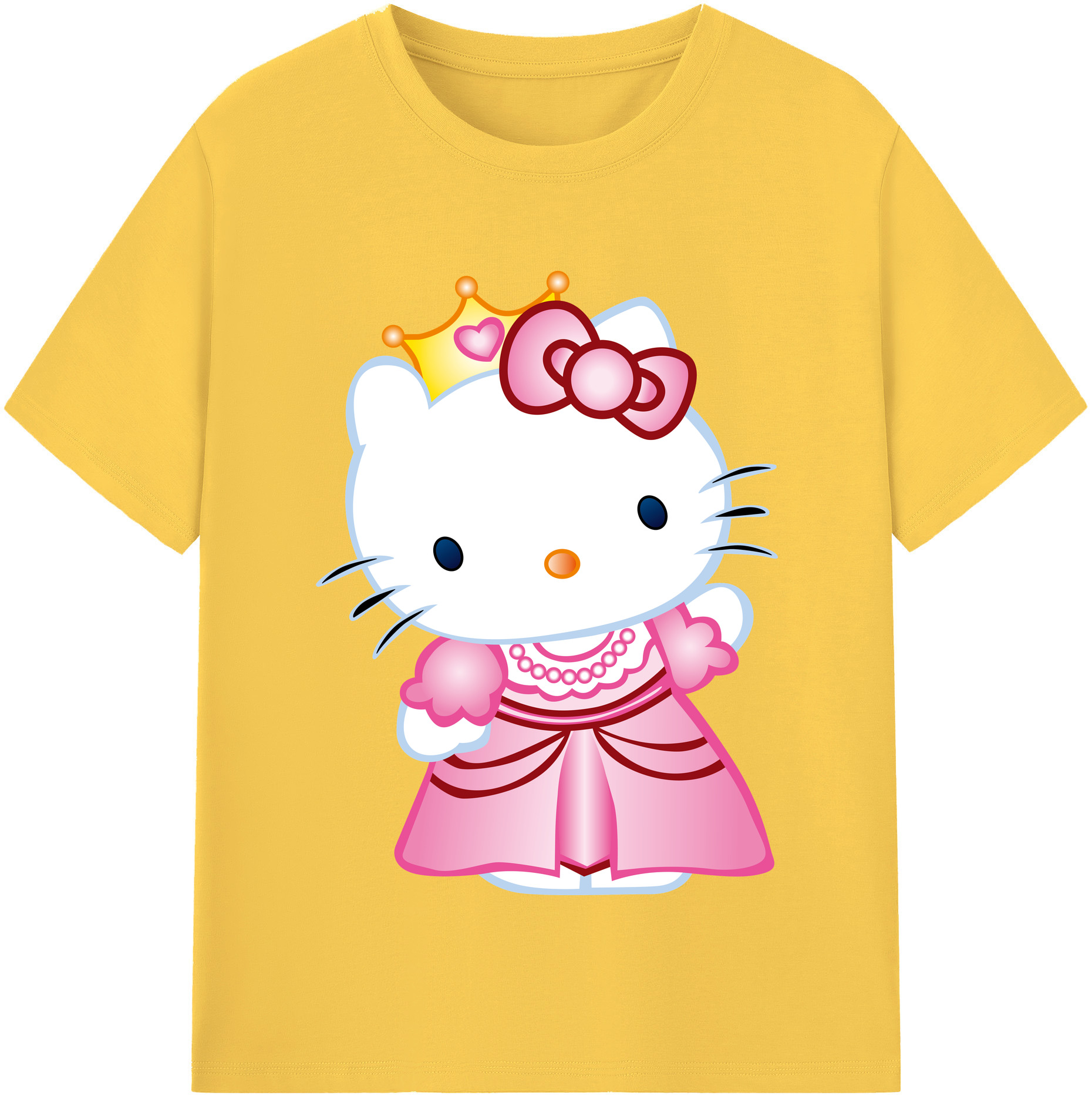 （画像用） Hello Kitty ハローキティ 綿100％半袖Tシャツ（フロントプリント）