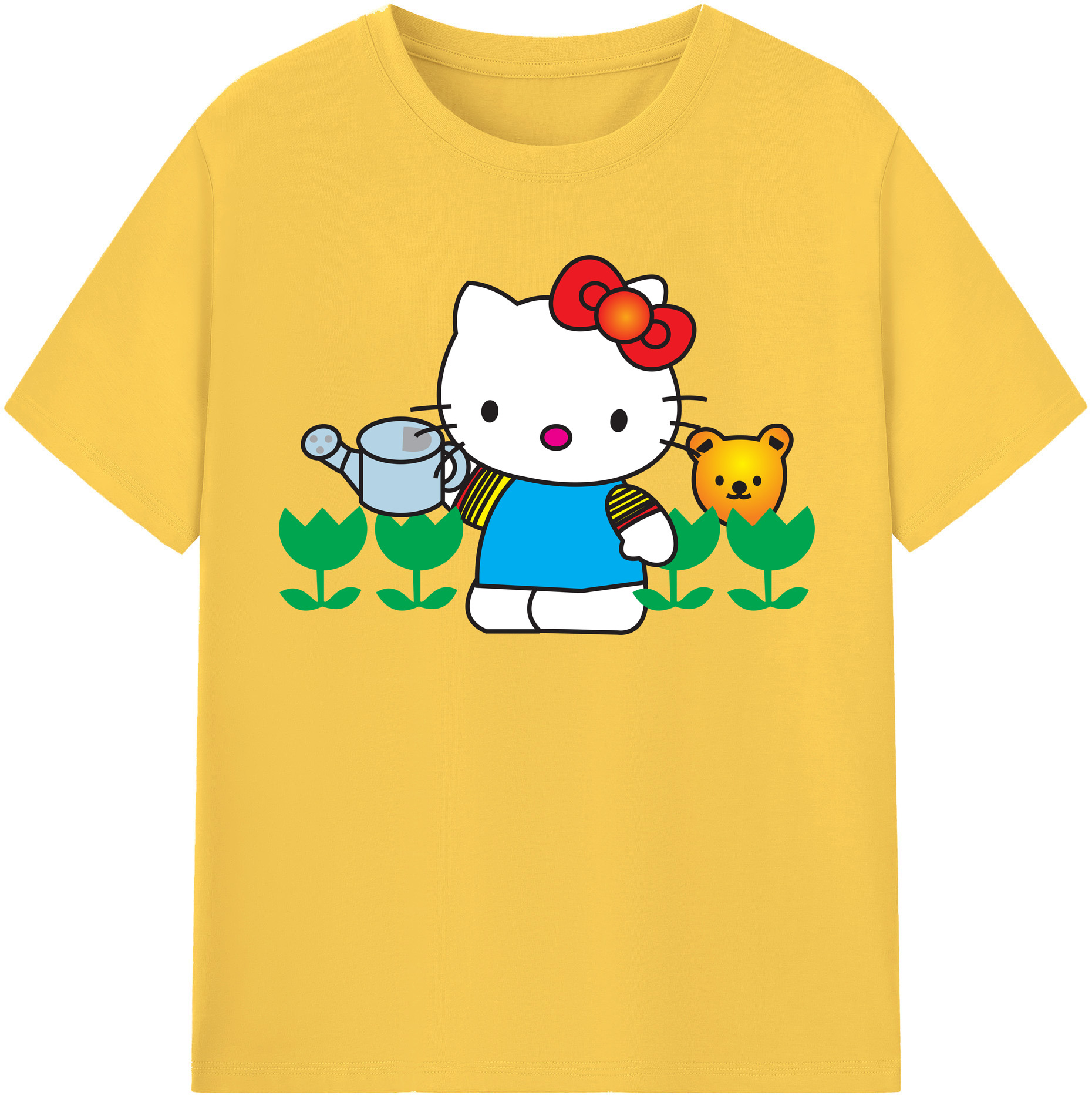 （画像用） Hello Kitty ハローキティ 綿100％半袖Tシャツ（フロントプリント）