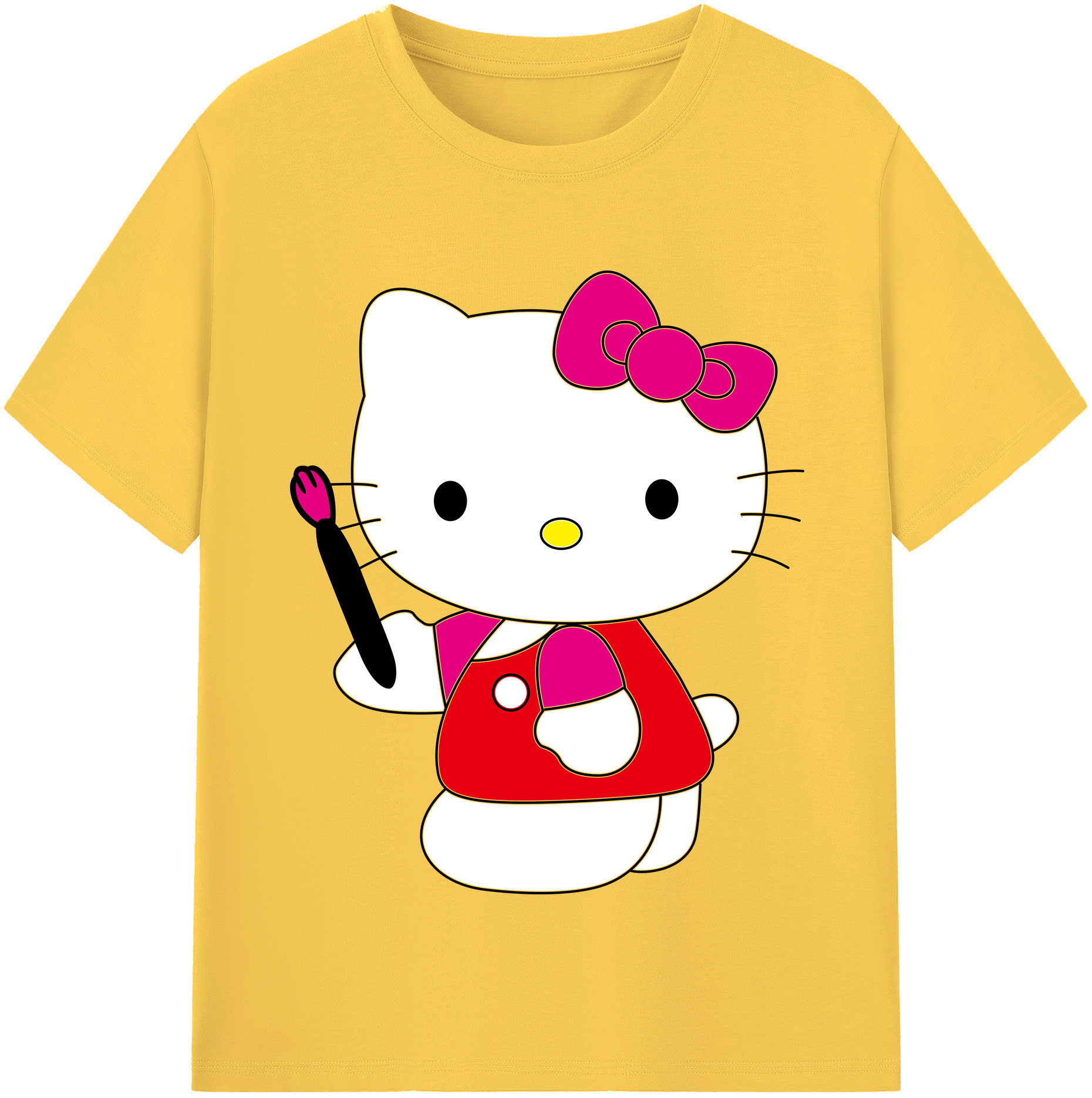（画像用） Hello Kitty ハローキティ 綿100％半袖Tシャツ（フロントプリント）