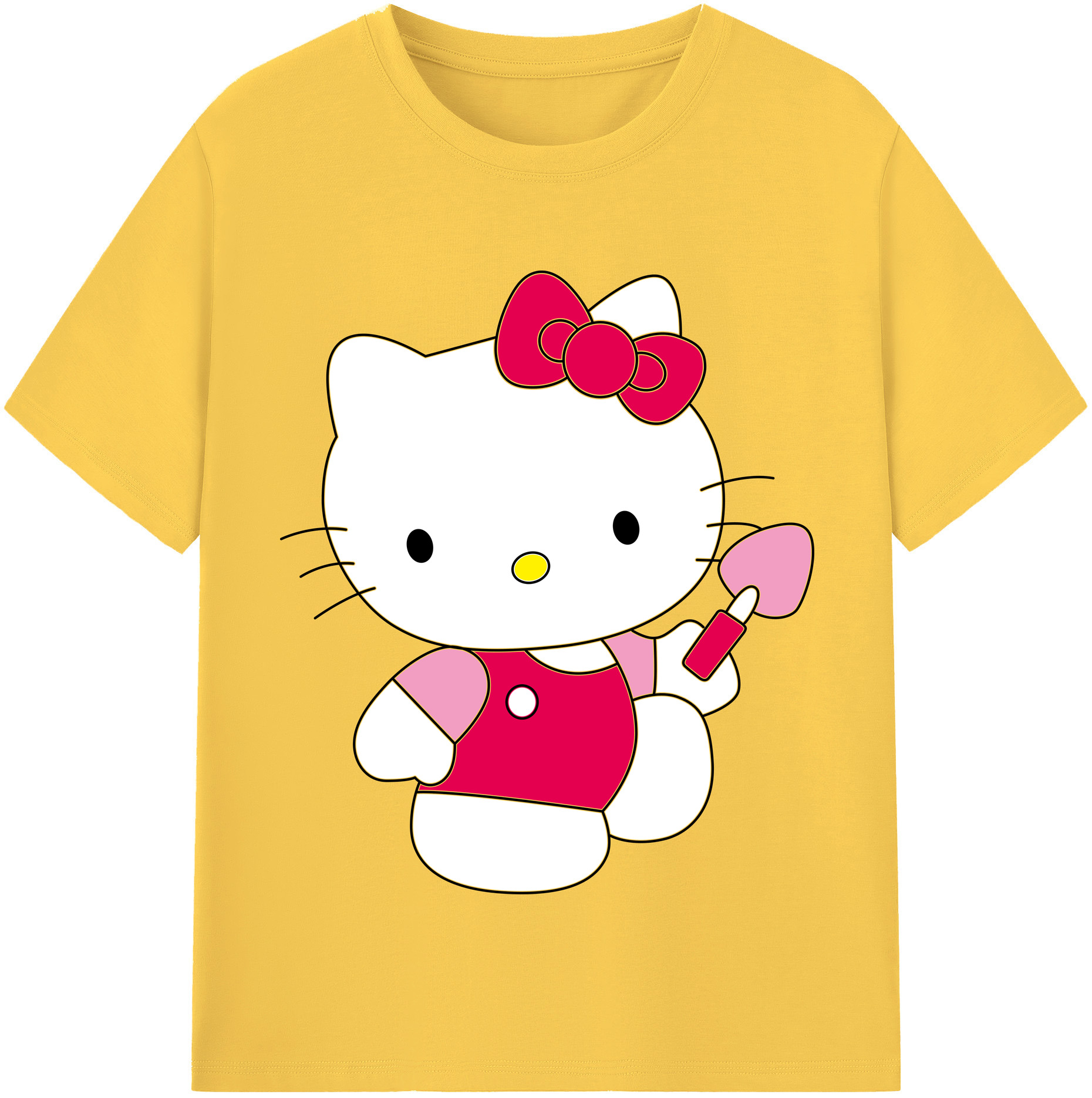 （画像用） Hello Kitty ハローキティ 綿100％半袖Tシャツ（フロントプリント）