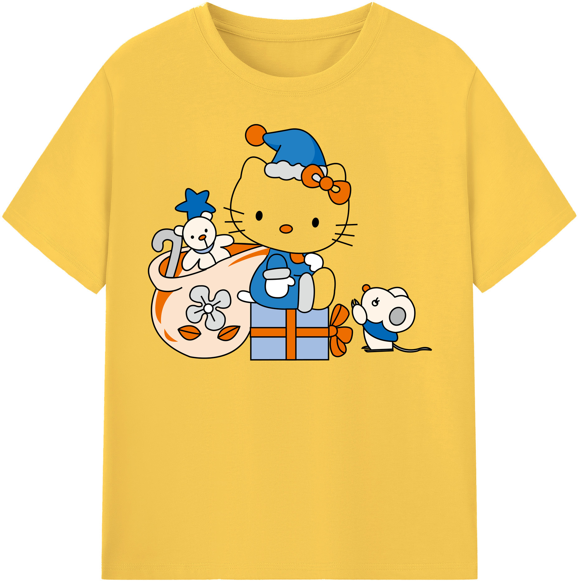 （画像用） Hello Kitty ハローキティ 綿100％半袖Tシャツ（フロントプリント）