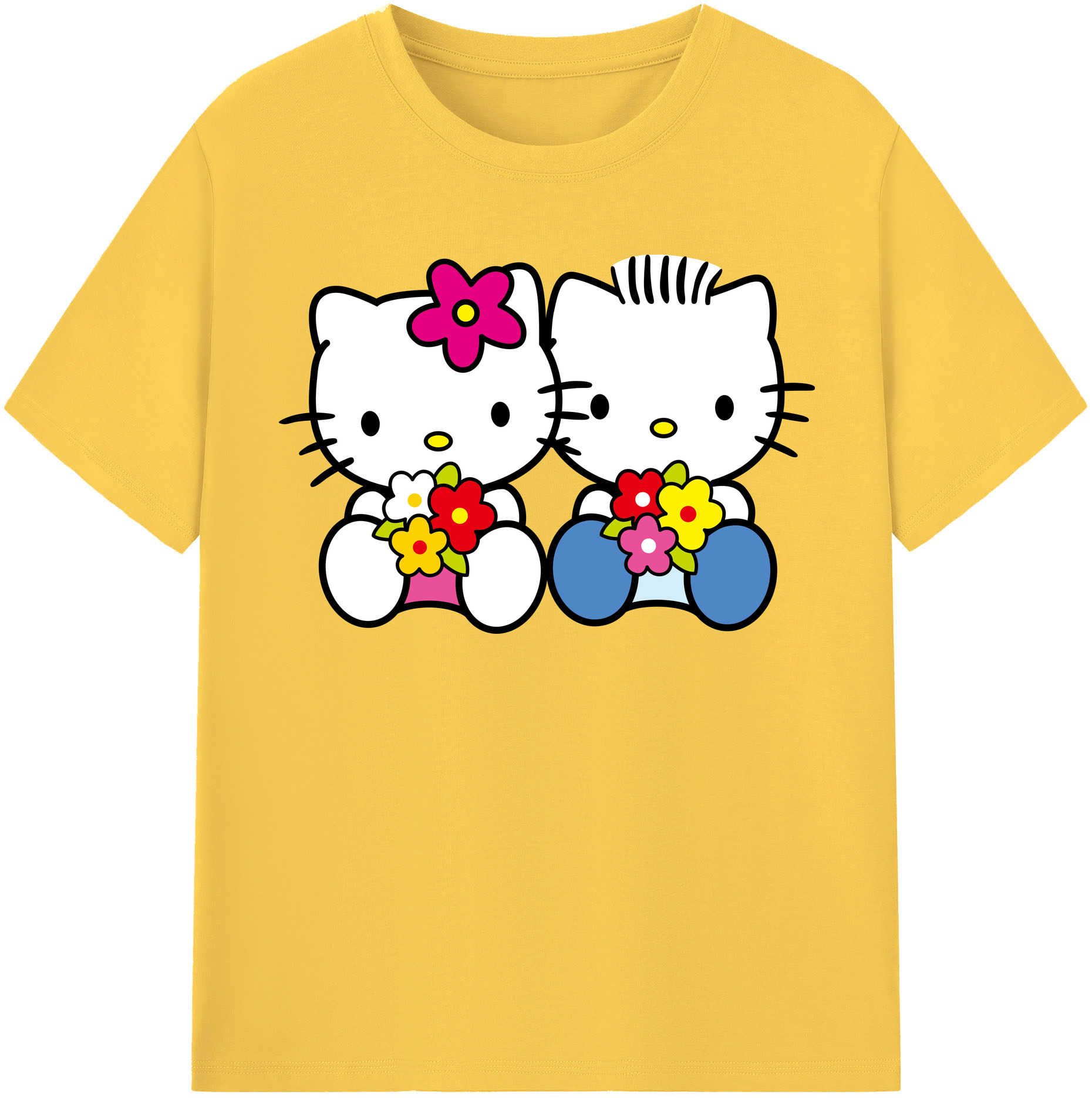 （画像用） Hello Kitty ハローキティ 綿100％半袖Tシャツ（フロントプリント）