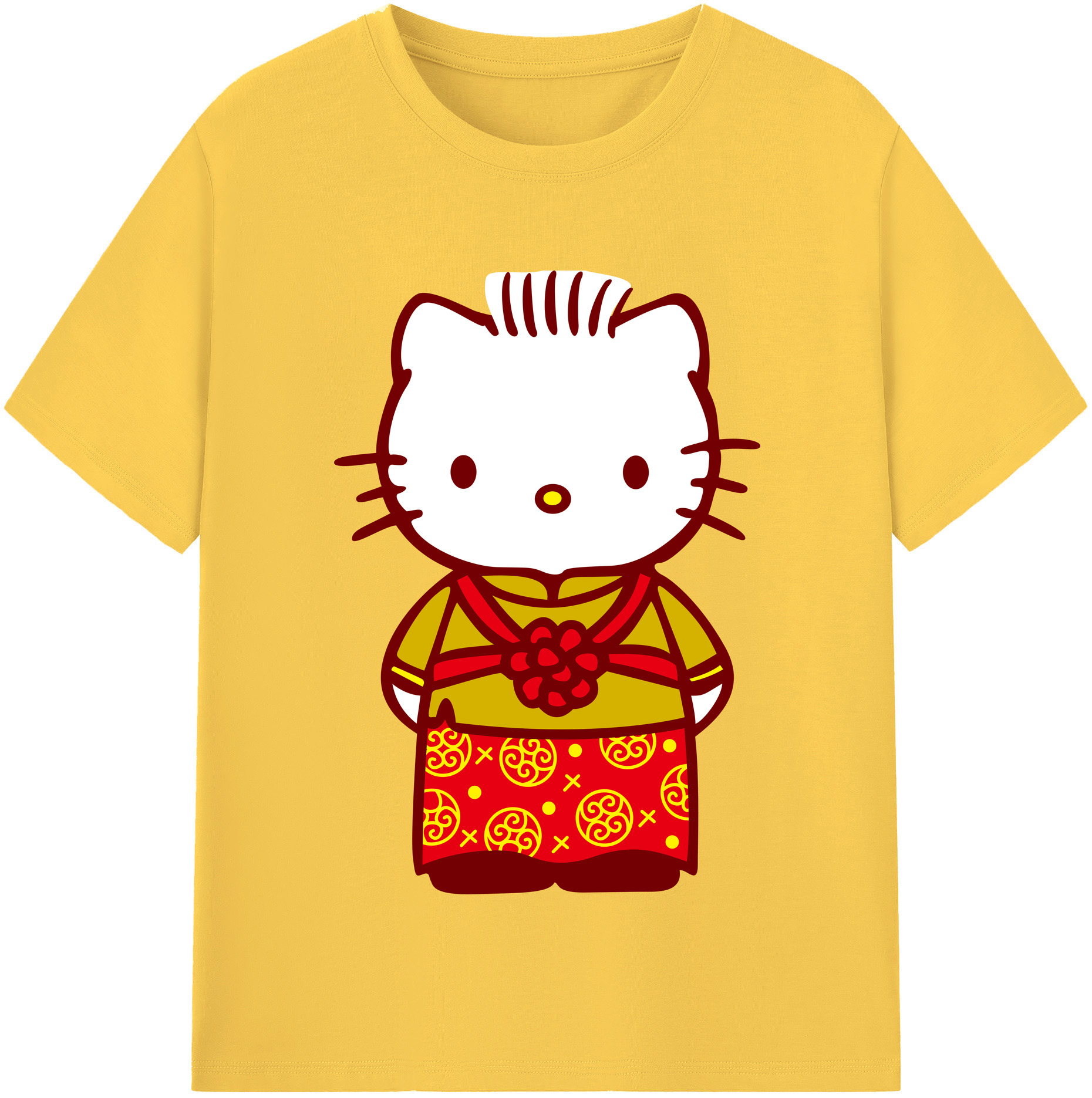 （画像用） Hello Kitty ハローキティ 綿100％半袖Tシャツ（フロントプリント）