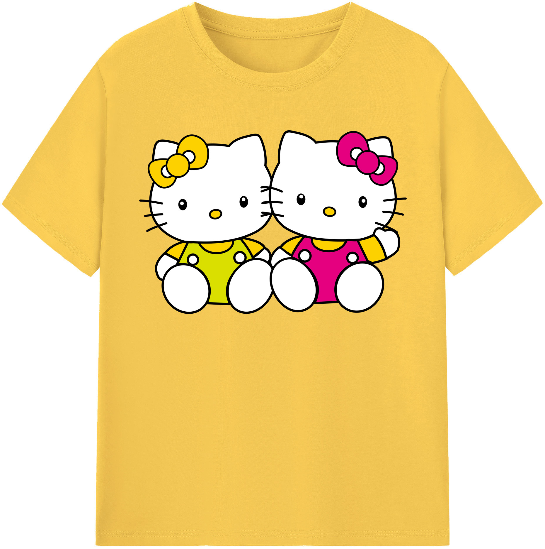 （画像用） Hello Kitty ハローキティ 綿100％半袖Tシャツ（フロントプリント）