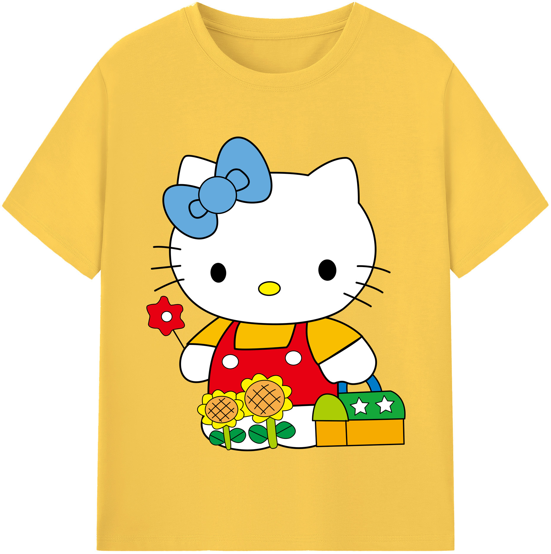 （画像用） Hello Kitty ハローキティ 綿100％半袖Tシャツ（フロントプリント）