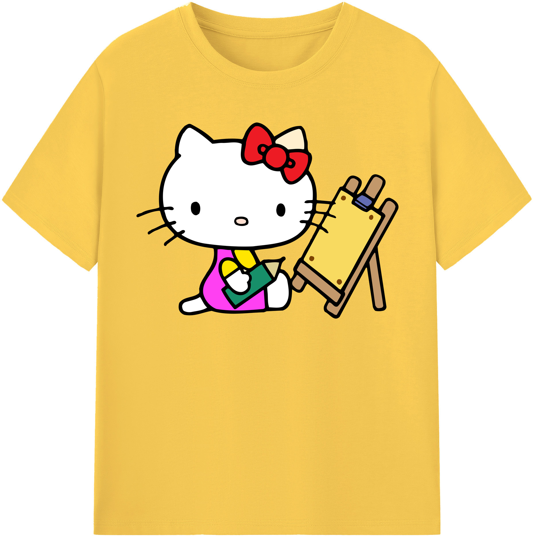 （画像用） Hello Kitty ハローキティ 綿100％半袖Tシャツ（フロントプリント）