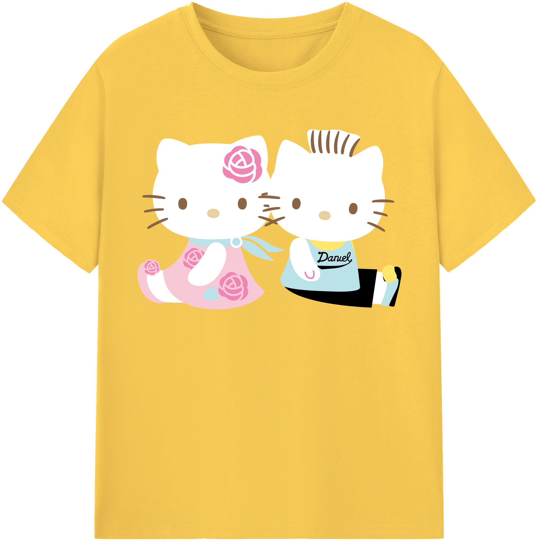 （画像用） Hello Kitty ハローキティ 綿100％半袖Tシャツ（フロントプリント）