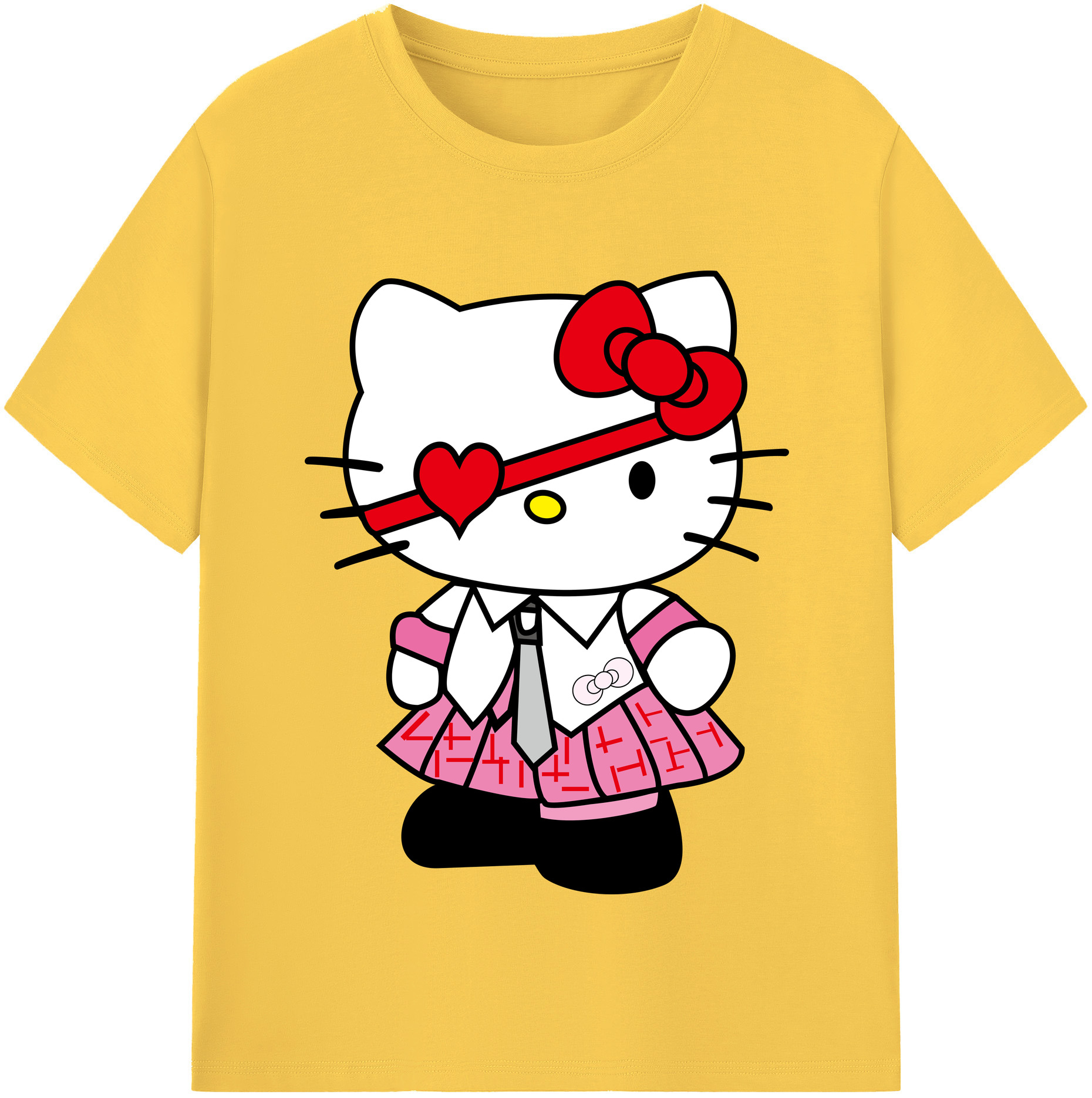 （画像用） Hello Kitty ハローキティ 綿100％半袖Tシャツ（フロントプリント）