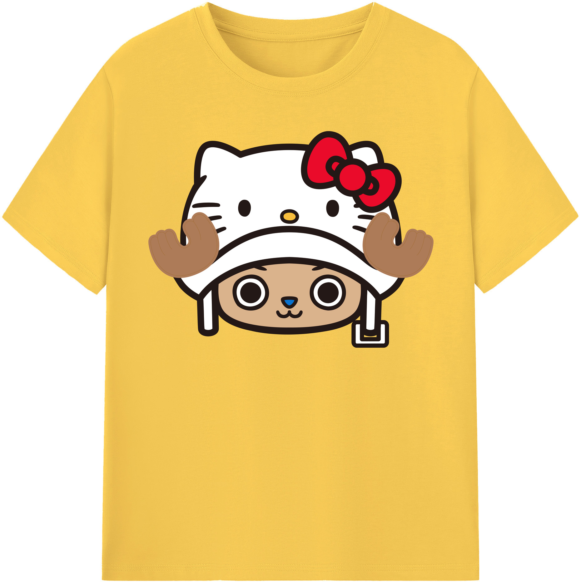 （画像用） Hello Kitty ハローキティ 綿100％半袖Tシャツ（フロントプリント）