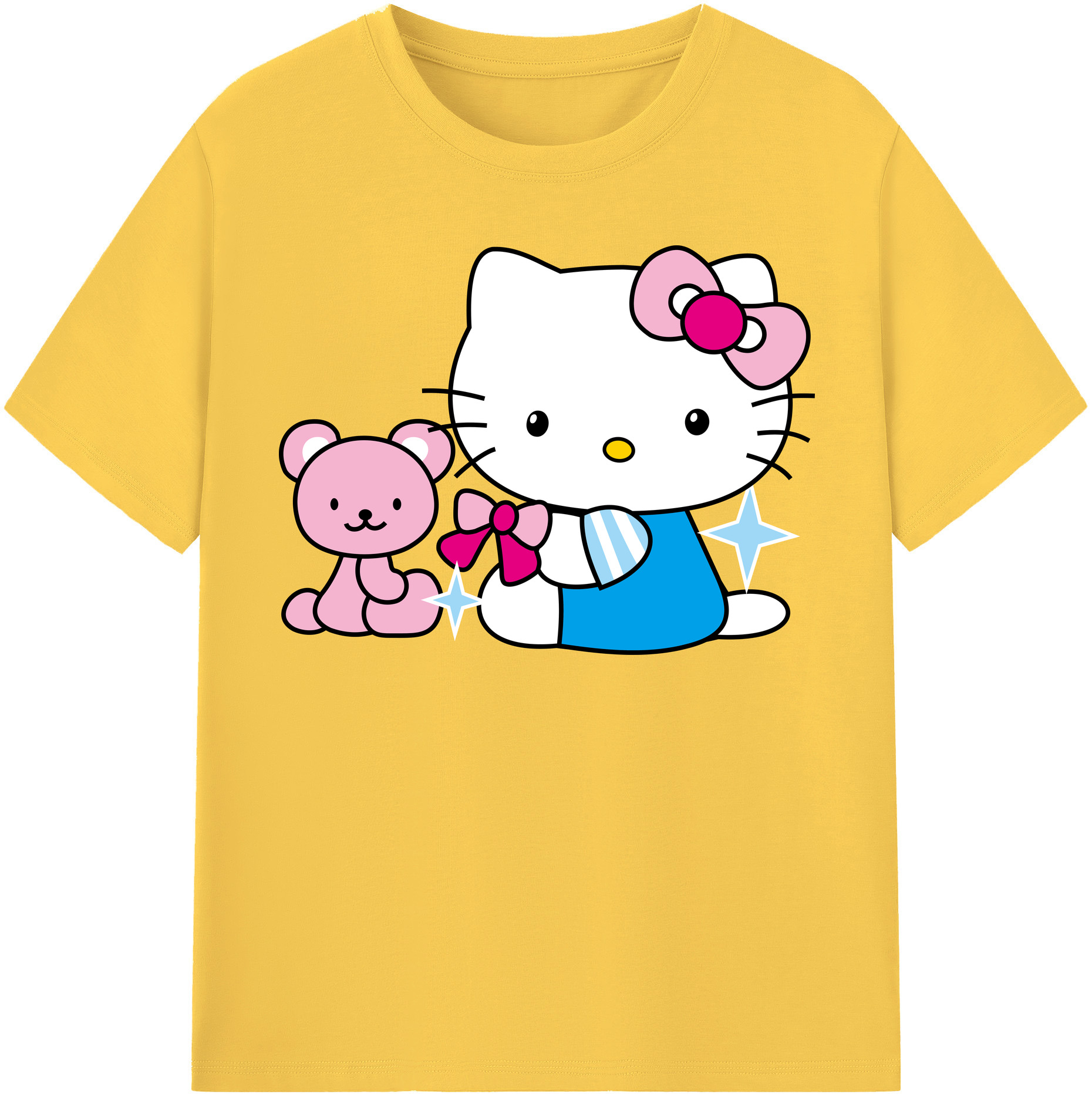 （画像用） Hello Kitty ハローキティ 綿100％半袖Tシャツ（フロントプリント）