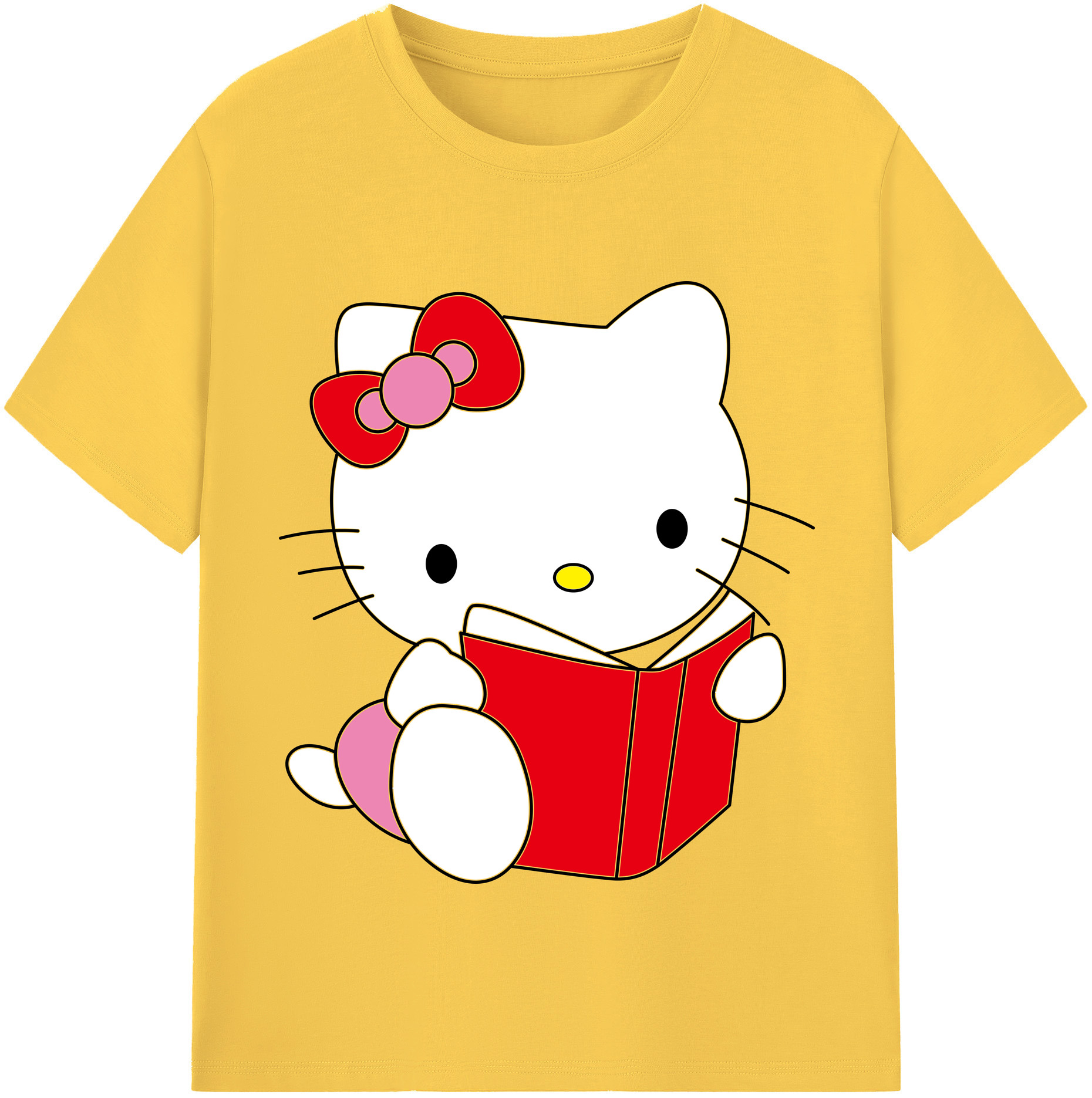 （画像用） Hello Kitty ハローキティ 綿100％半袖Tシャツ（フロントプリント）