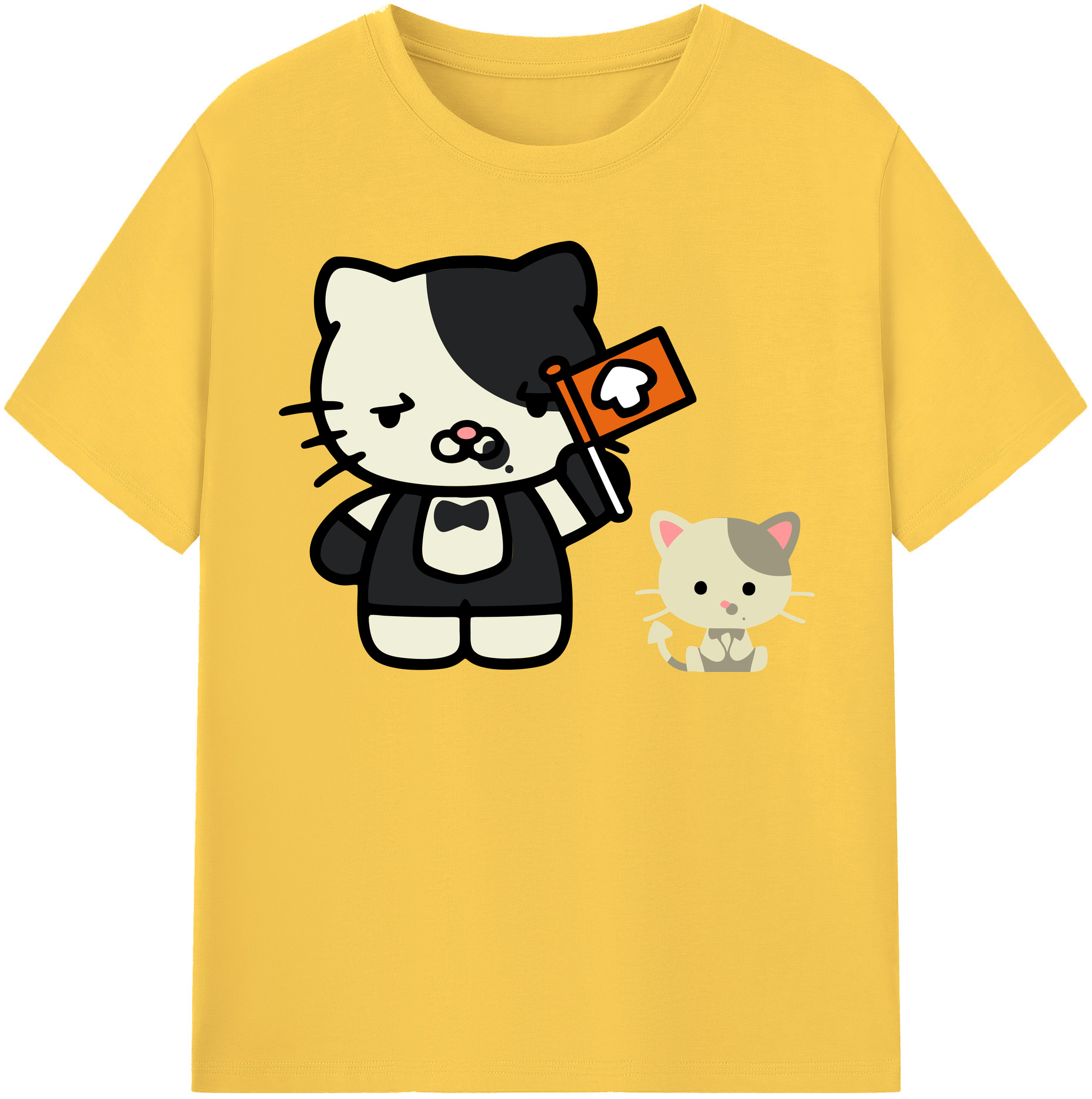 （画像用） Hello Kitty ハローキティ 綿100％半袖Tシャツ（フロントプリント）