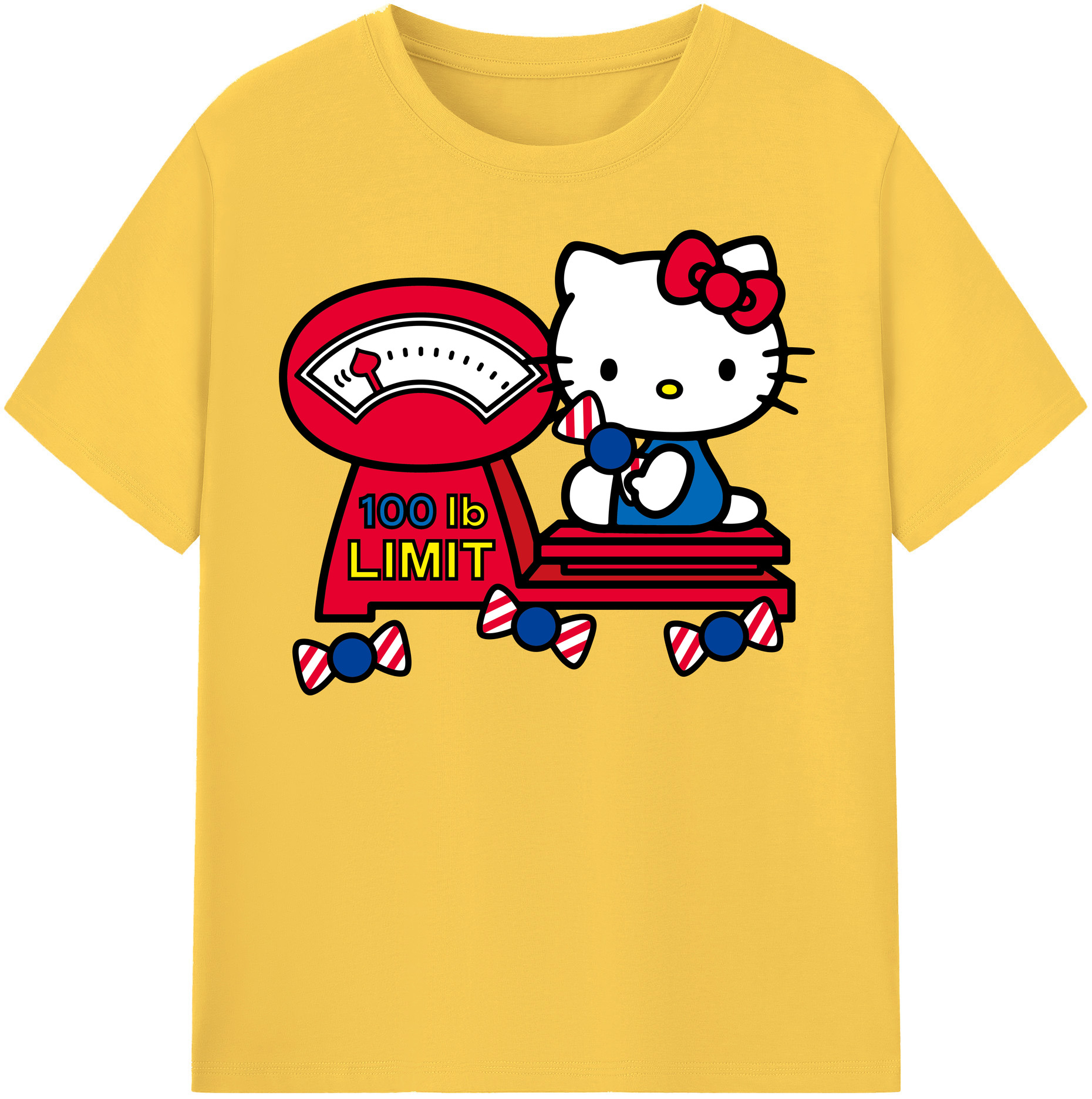 （画像用） Hello Kitty ハローキティ 綿100％半袖Tシャツ（フロントプリント）