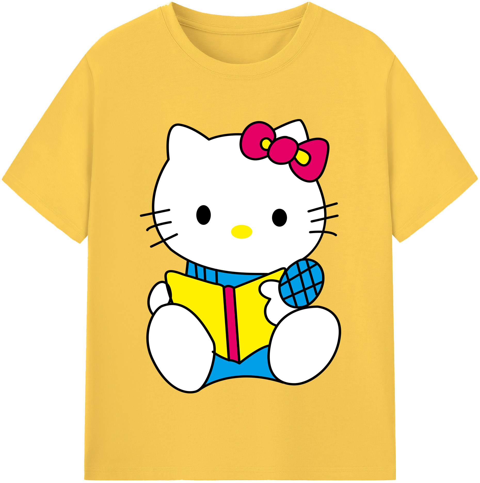 （画像用） Hello Kitty ハローキティ 綿100％半袖Tシャツ（フロントプリント）