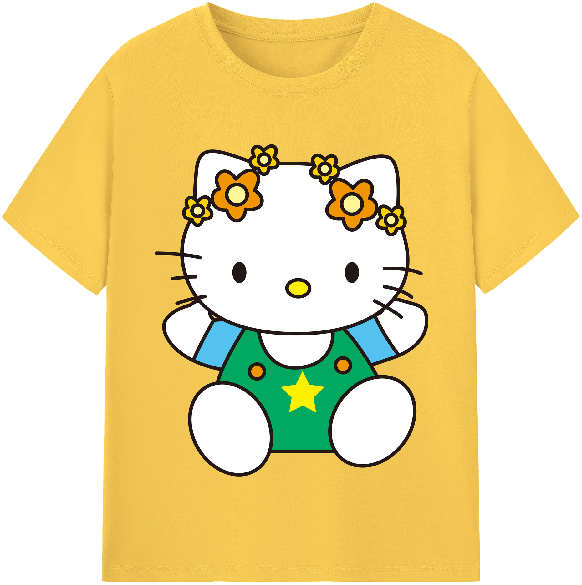 （画像用） Hello Kitty ハローキティ 綿100％半袖Tシャツ（フロントプリント）