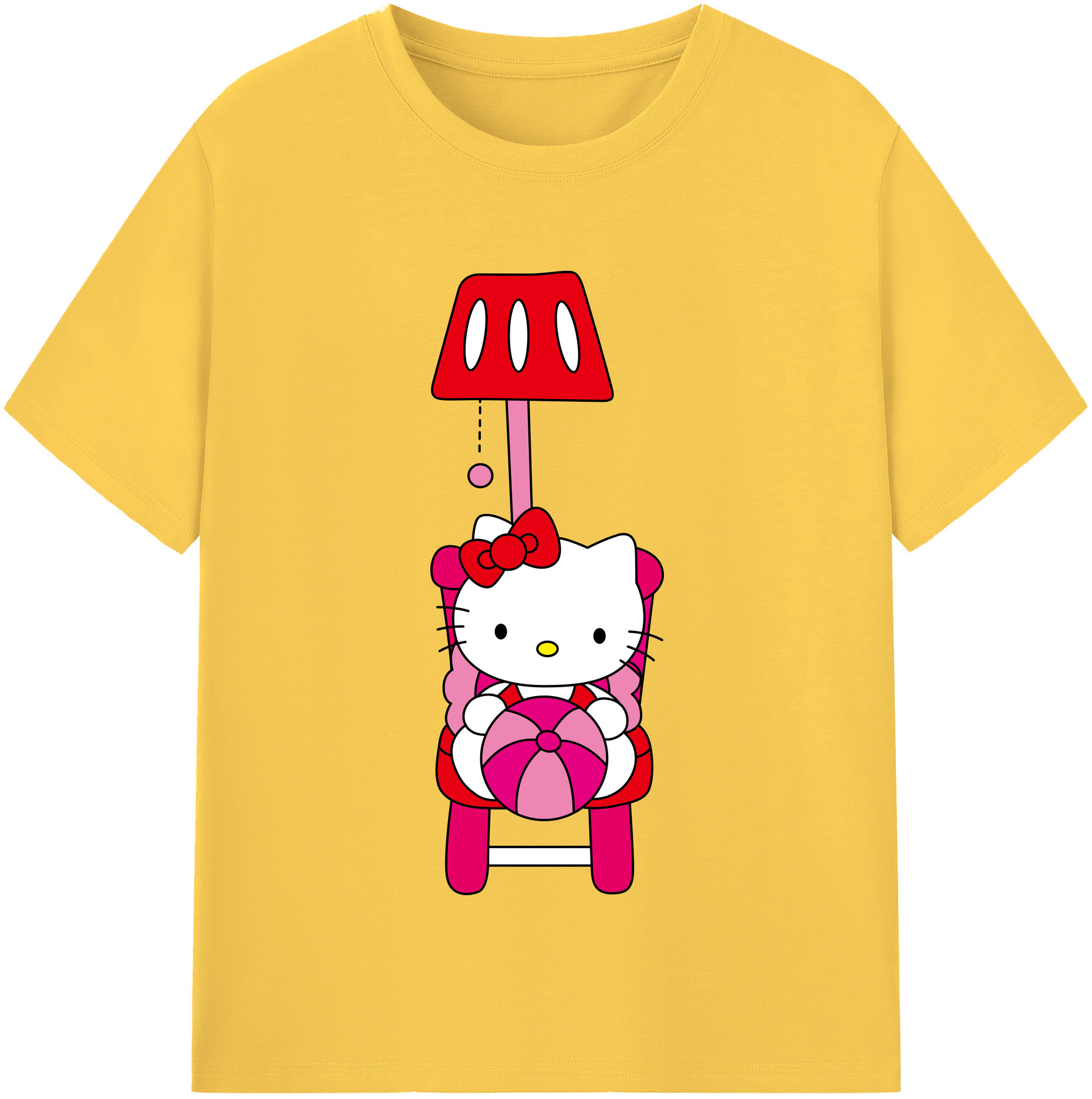 （画像用） Hello Kitty ハローキティ 綿100％半袖Tシャツ（フロントプリント）