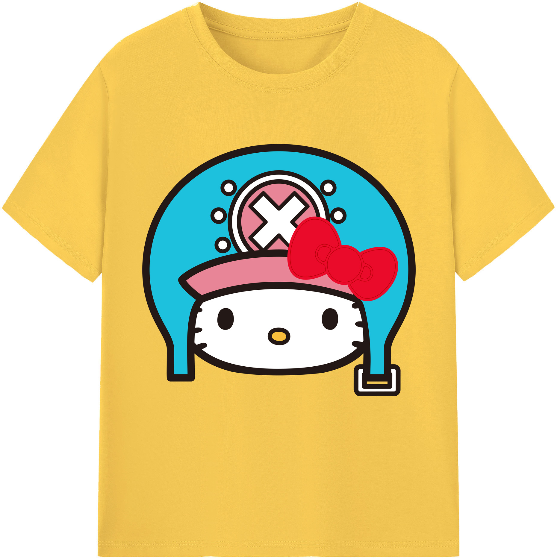 （画像用） Hello Kitty ハローキティ 綿100％半袖Tシャツ（フロントプリント）