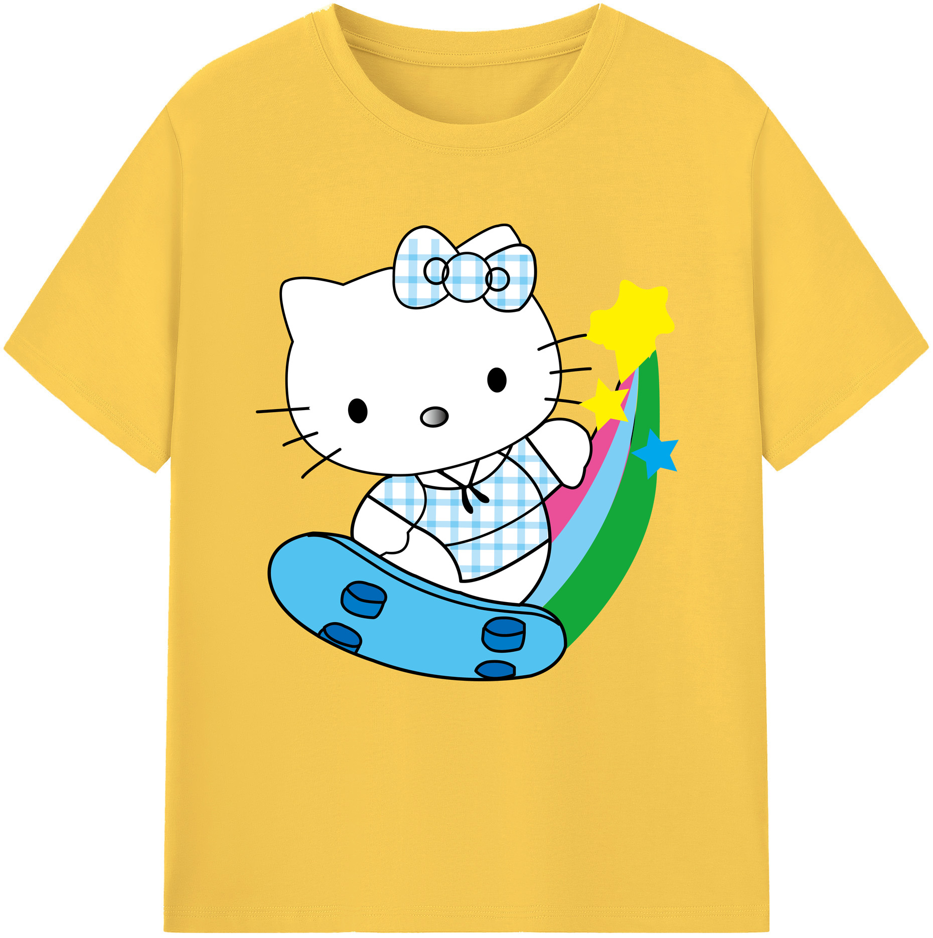 （画像用） Hello Kitty ハローキティ 綿100％半袖Tシャツ（フロントプリント）