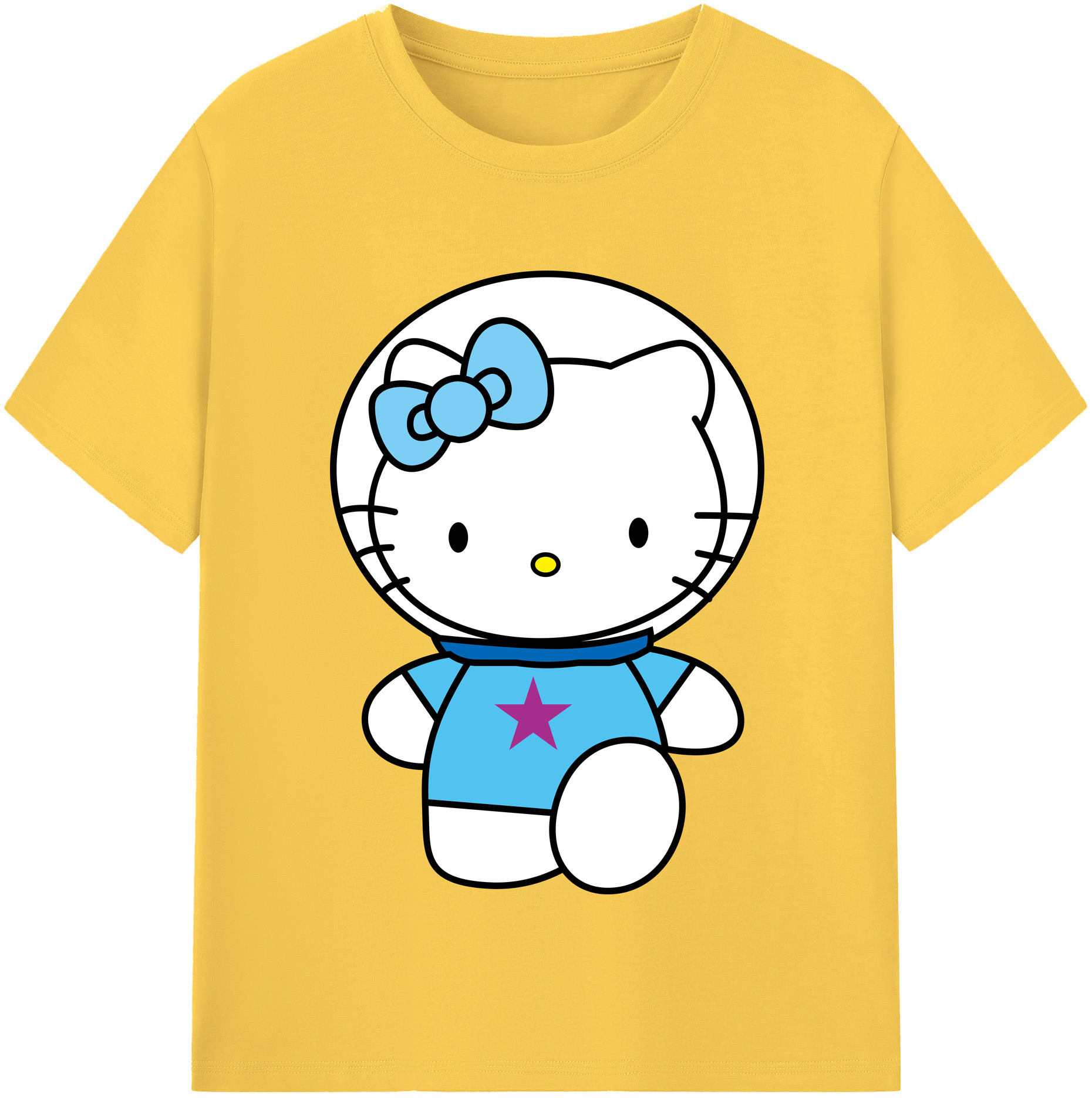（画像用） Hello Kitty ハローキティ 綿100％半袖Tシャツ（フロントプリント）